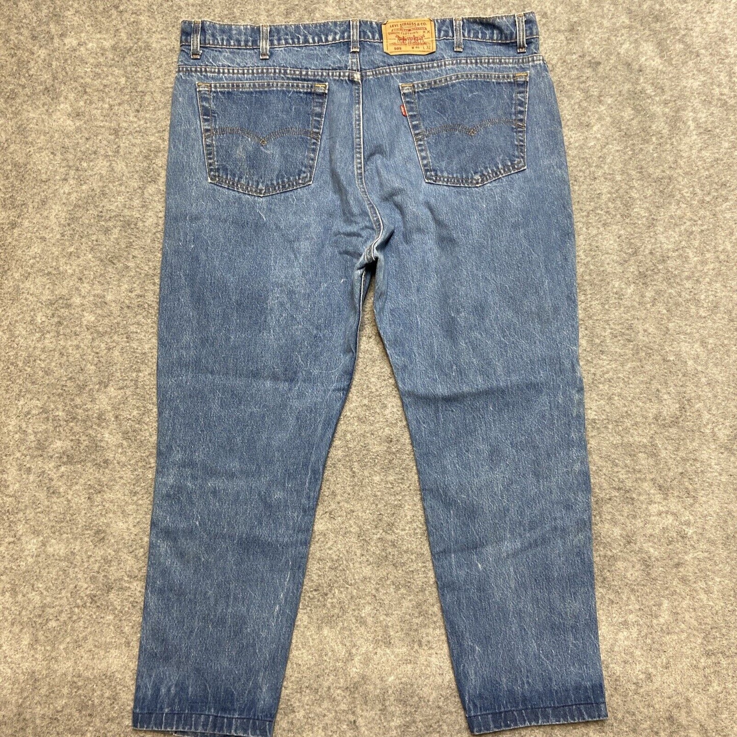 Vintage Levi's 505XX Regular Fit Jeans Men's Size 46x32 *44x29* Blue Hemmed
