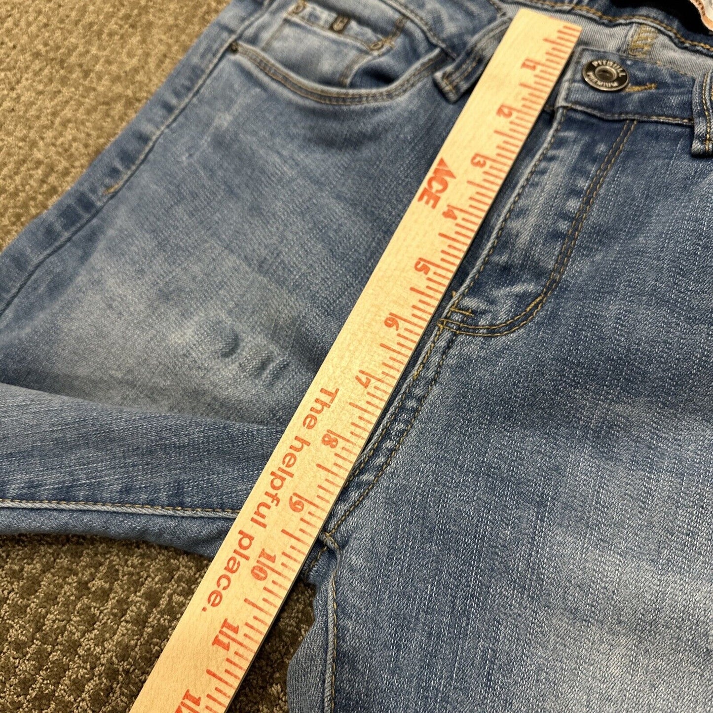 Pit Bull Premium Women’s Size 5/6 Skinny Distressed Blue Denim Jeans 28" inseam