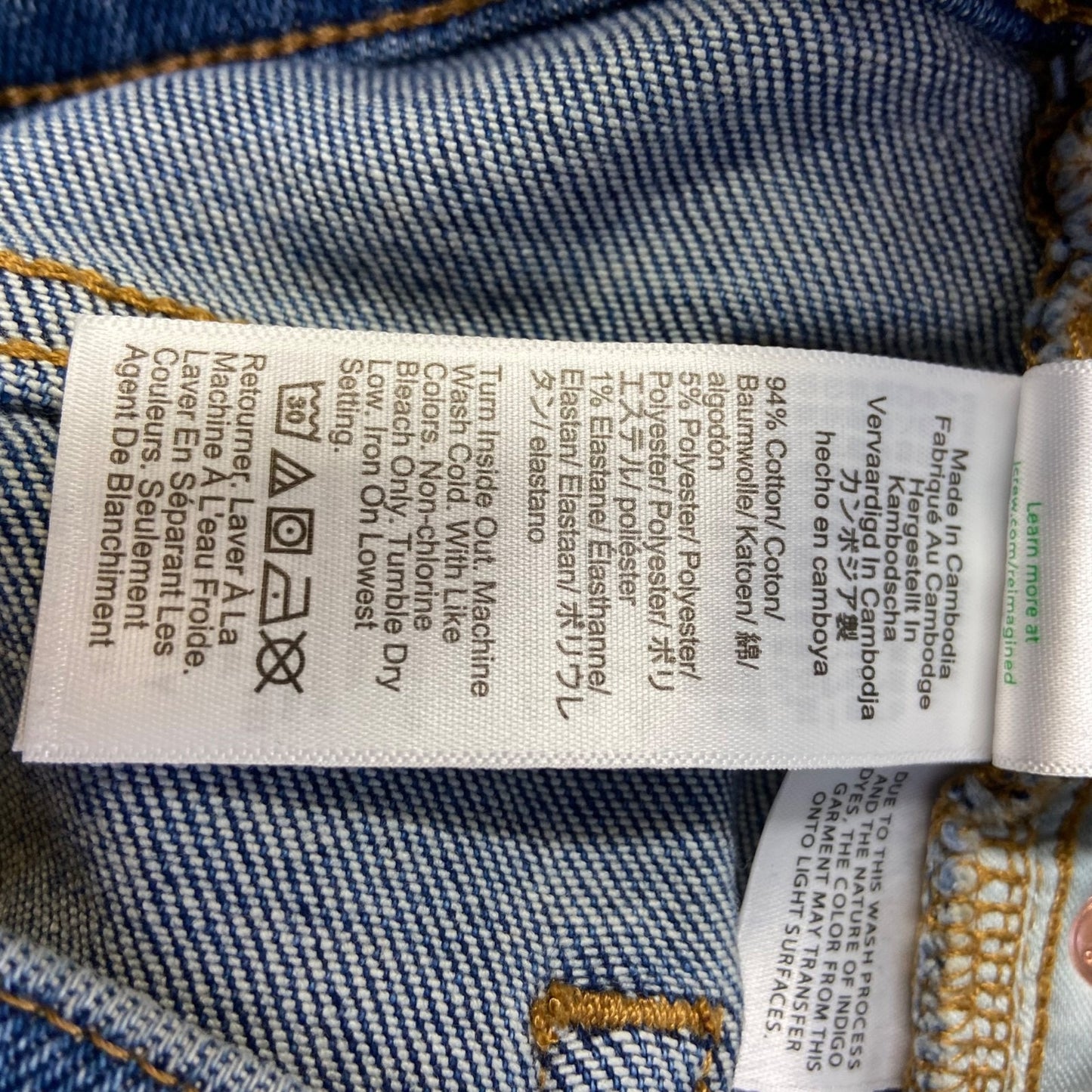 J.Crew Stovepipe Straight Jeans Men's 33 Blue Denim Casual
