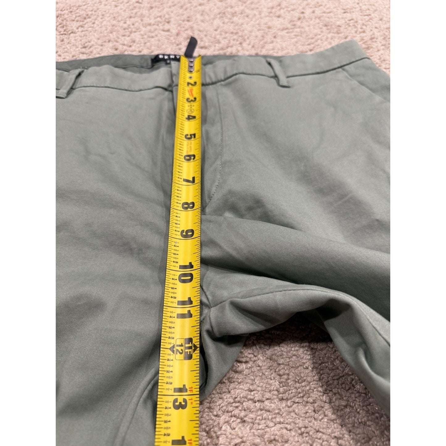 Dkny Men's Green Pants Slim Straight Fit Stretch Trouser Pants Size 36x30