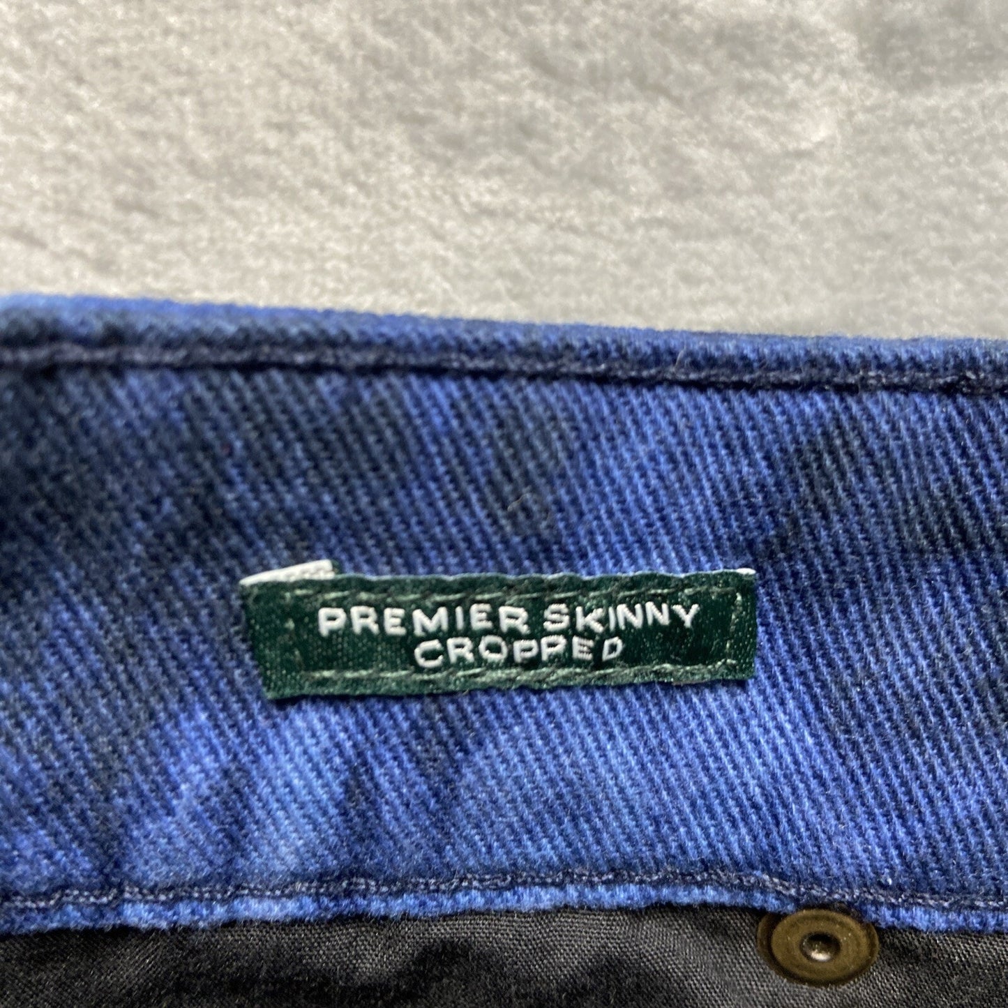 Ralph Lauren Premier Skinny Chopped Jeans Women’s Size 4P Blue Tie Dye