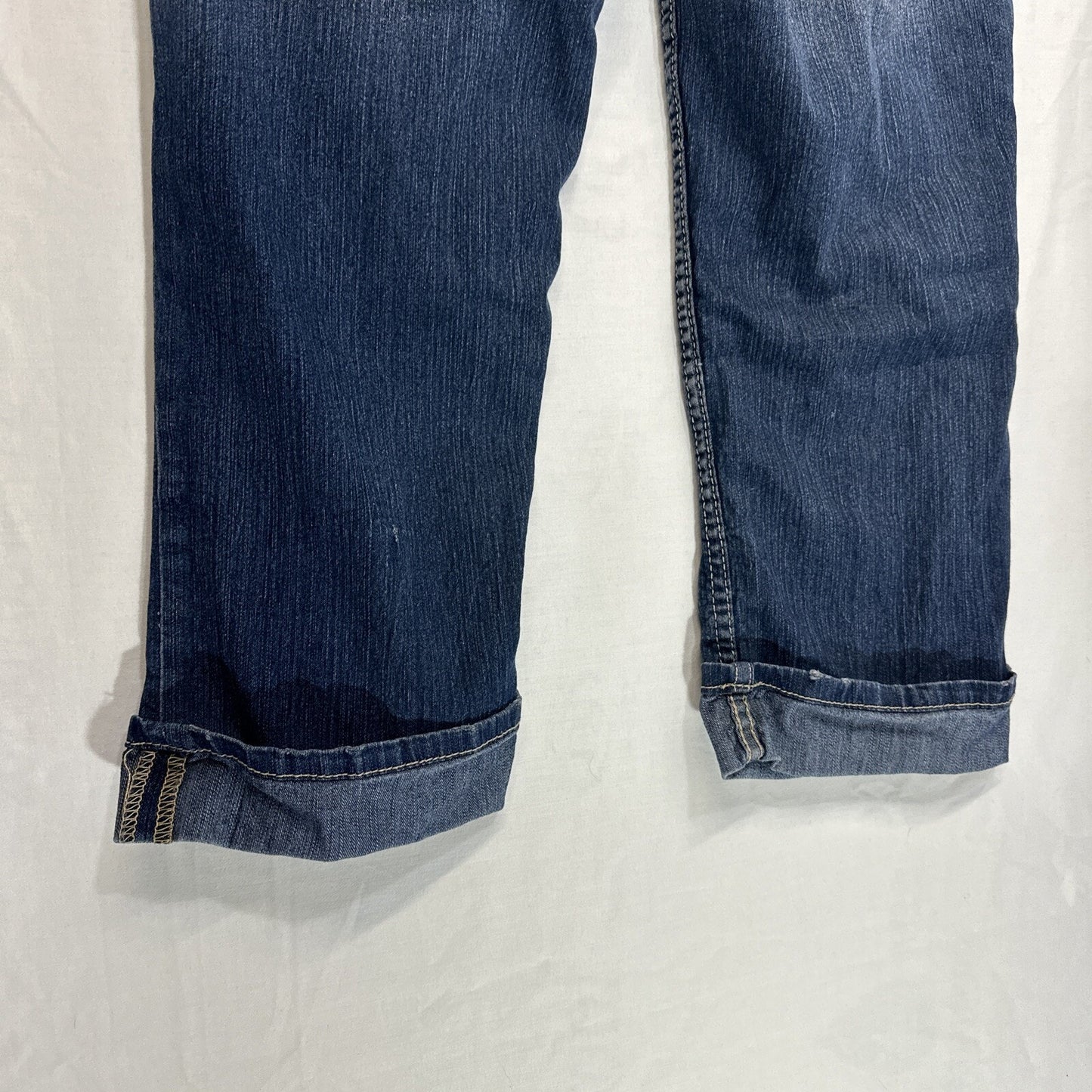 Vigoss Cuffed Capri Jeans Women’s Size 9 Blue Dark Wash Stretch Denim