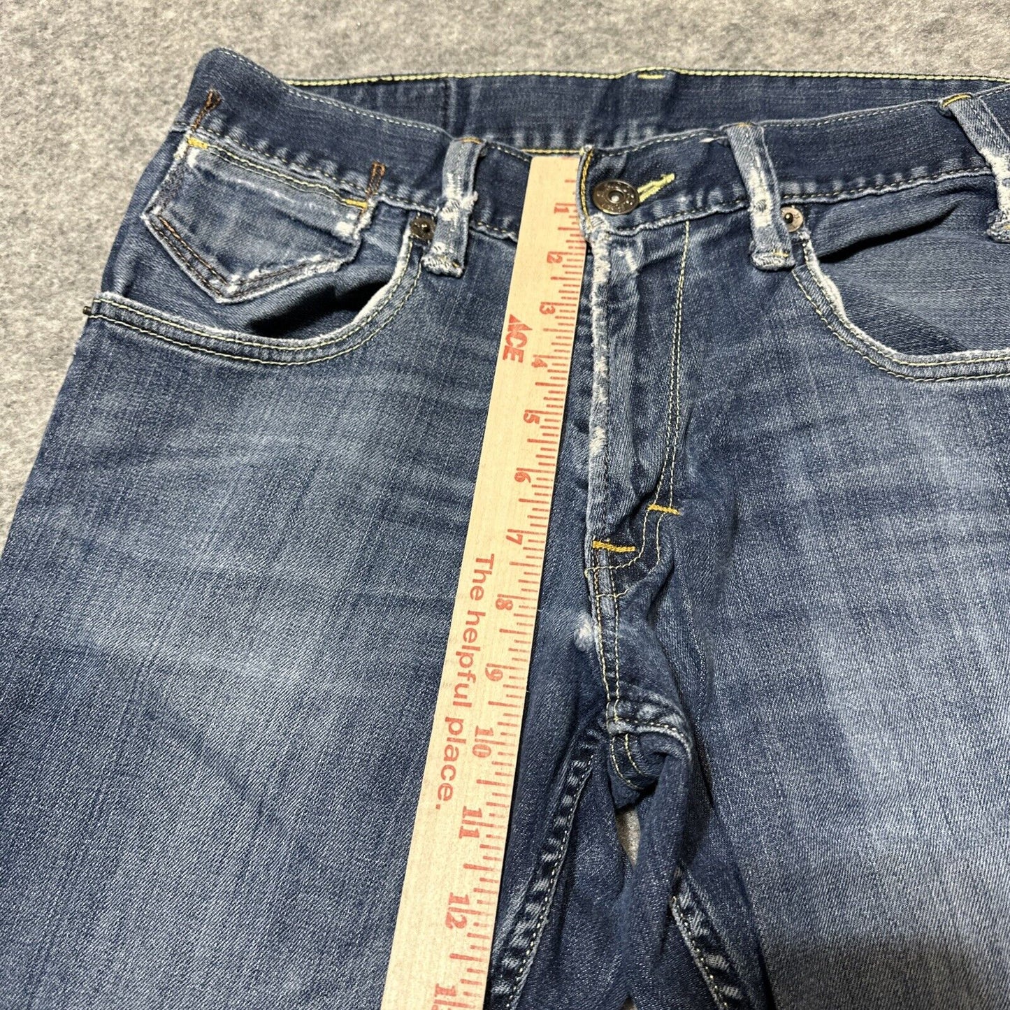 Levi's L531 Men's Distressed Straight Jeans Size 32x29 Blue Dark Denim