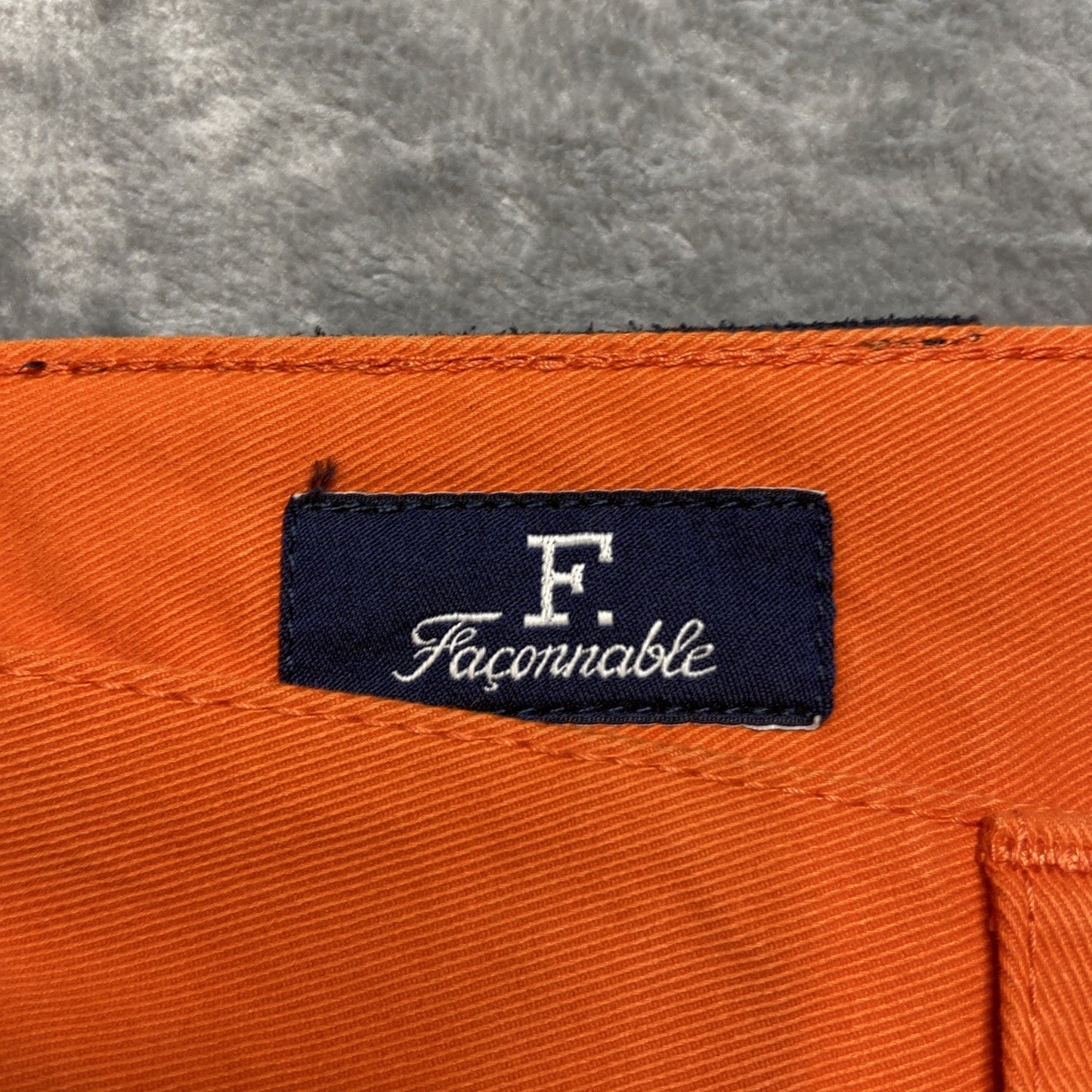 New Faconnable Comfort Fit Straight Jeans Men's Size 40 Blaze Orange