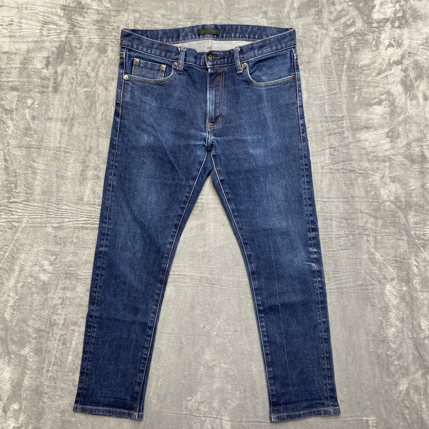 Uniqlo Kaihara Selvedge Slim Straight Jeans Women's Size 28 Dark Blue