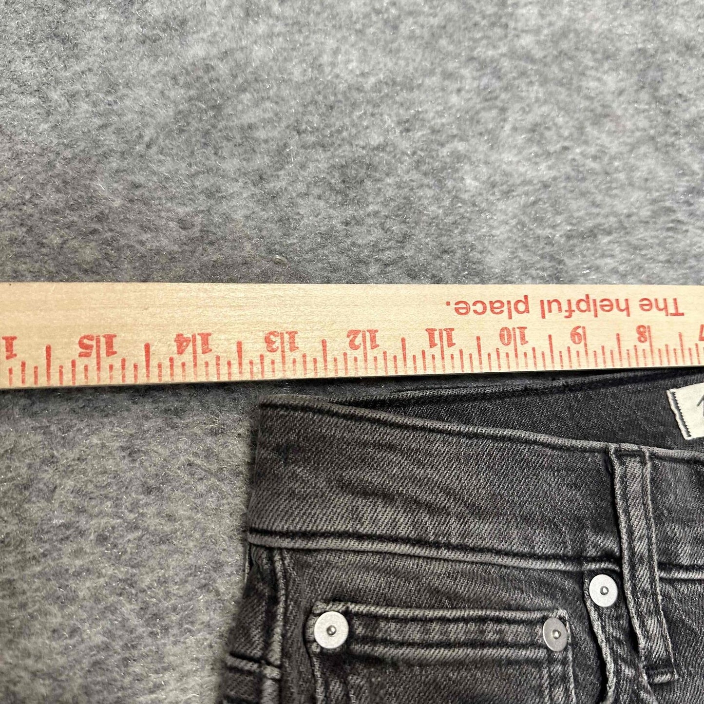 Madewell The Perfect Vintage Womens Distressed Jeans Size 24 Black Dark Denim
