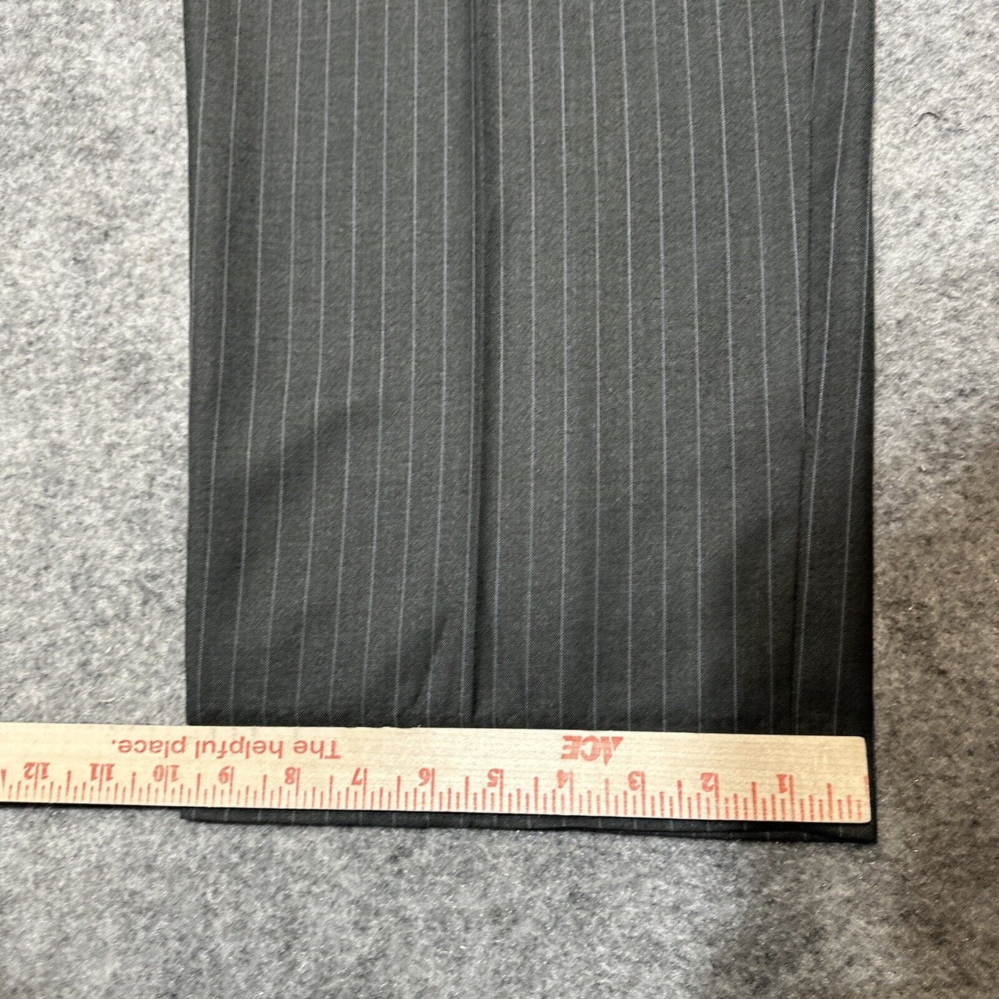 New Perry Ellis Portfolio Men's Dress Formal Trousers 40x30 Gray Striped Pants