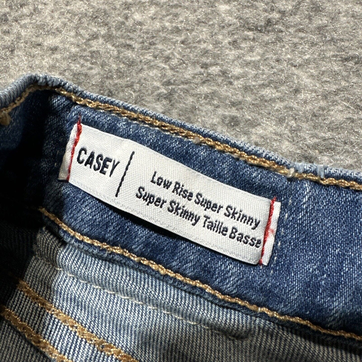 True Religion Casey Low Rise Super Skinny Jeans Women's Size 24 Light Blue Denim