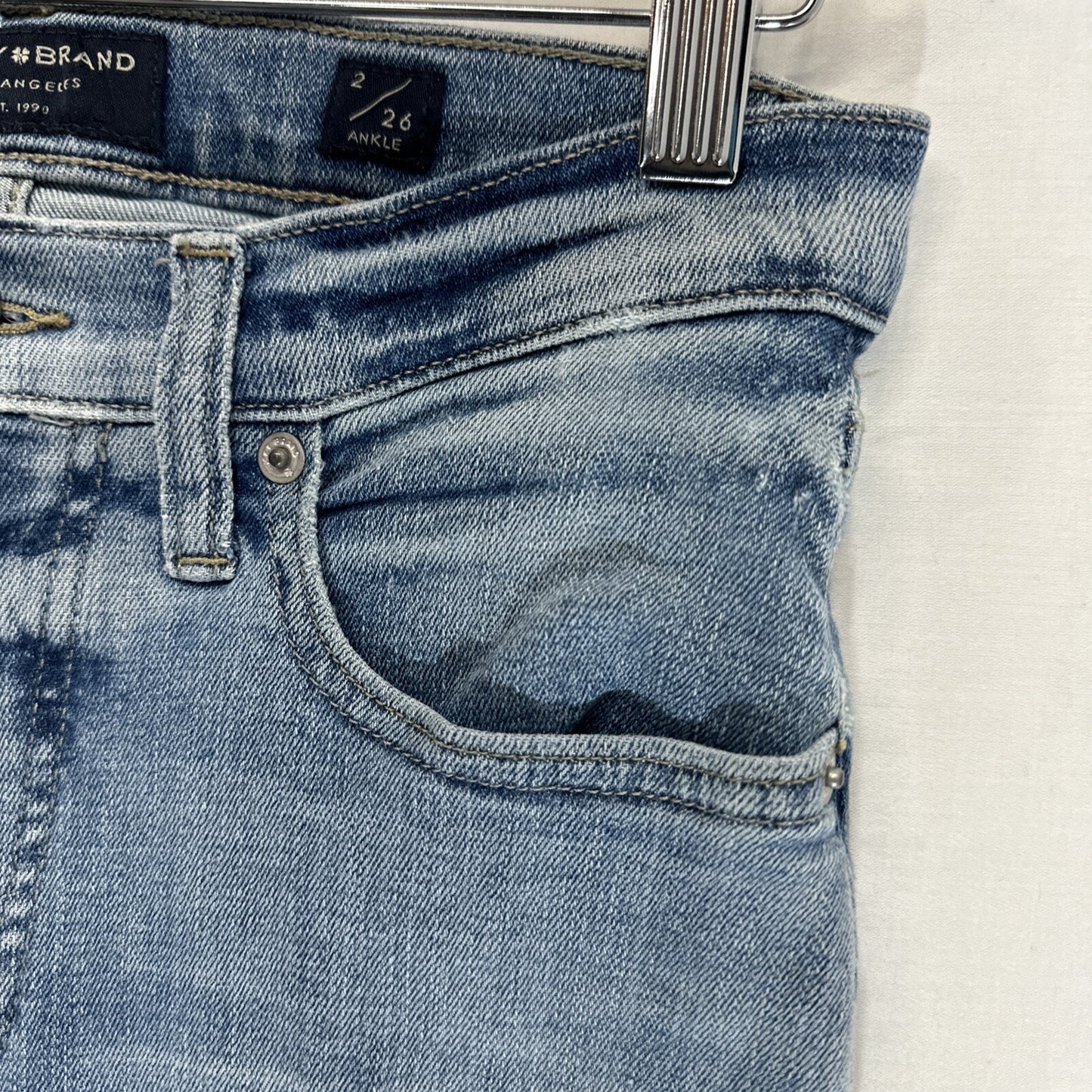Lucky Brand Jeans Womens 2/26 Blue Bridgette High Rise Skinny Denim Light Wash