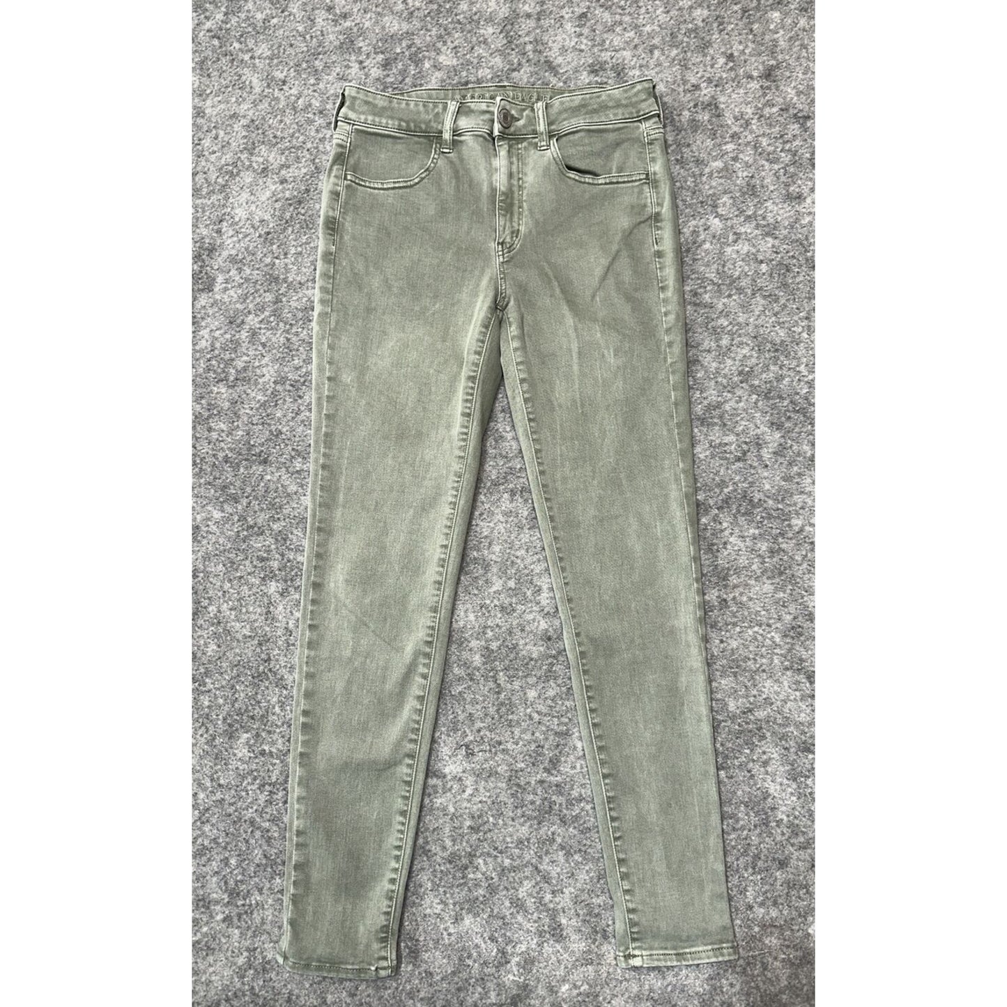 American Eagle Next Level Stretch Hi Rise Jegging Women's Jeans Size 8R Green