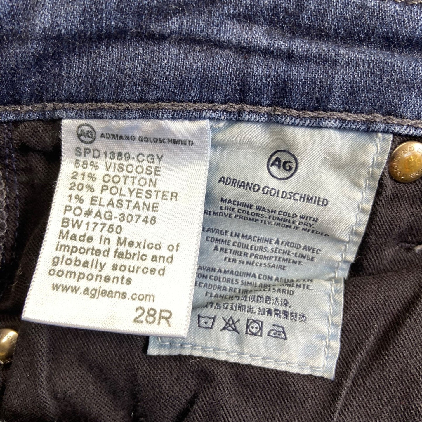 AG Adriano Goldschmied Women's Super Skinny Ankle Jeans 28R Blue