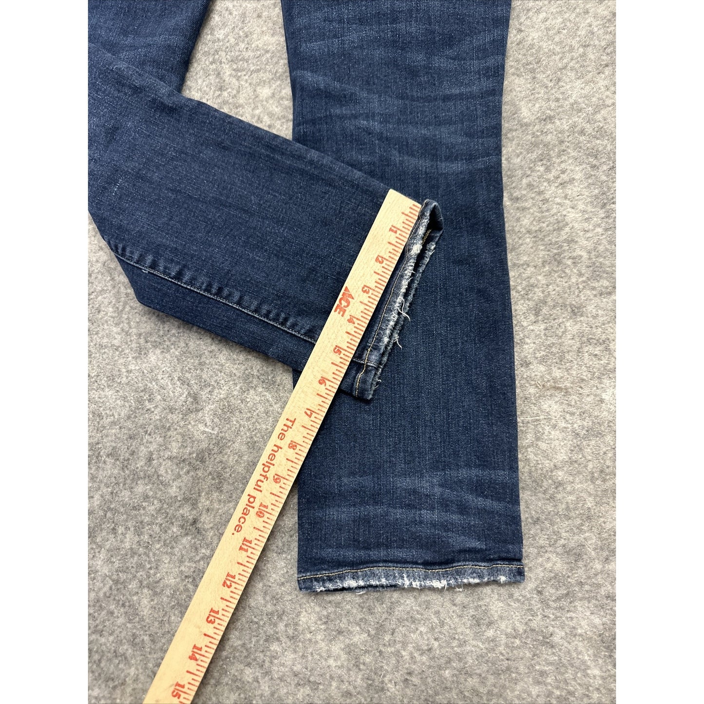 Paige Brigitte Distressed Skinny Jeans Womens 24 Blue Dark Wash Stretch Denim
