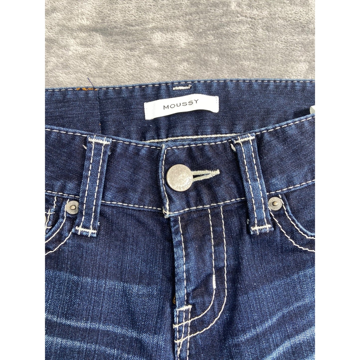 New MOUSSY Women's Skinny Jeans Size 25 Blue Dark Wash Denim