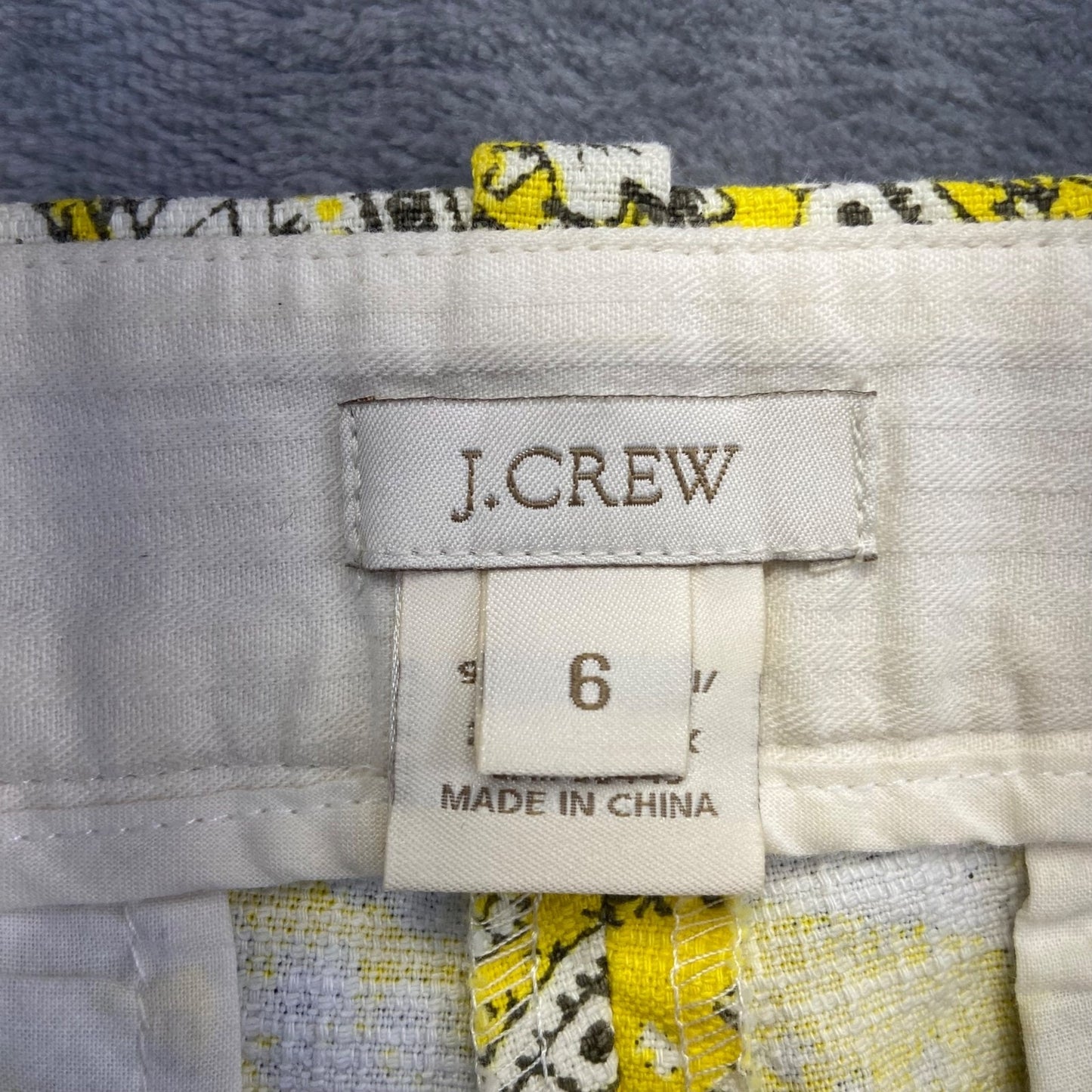 J.Crew Women's Paisley Shorts Size 6 Yellow Floral Shorts Summer