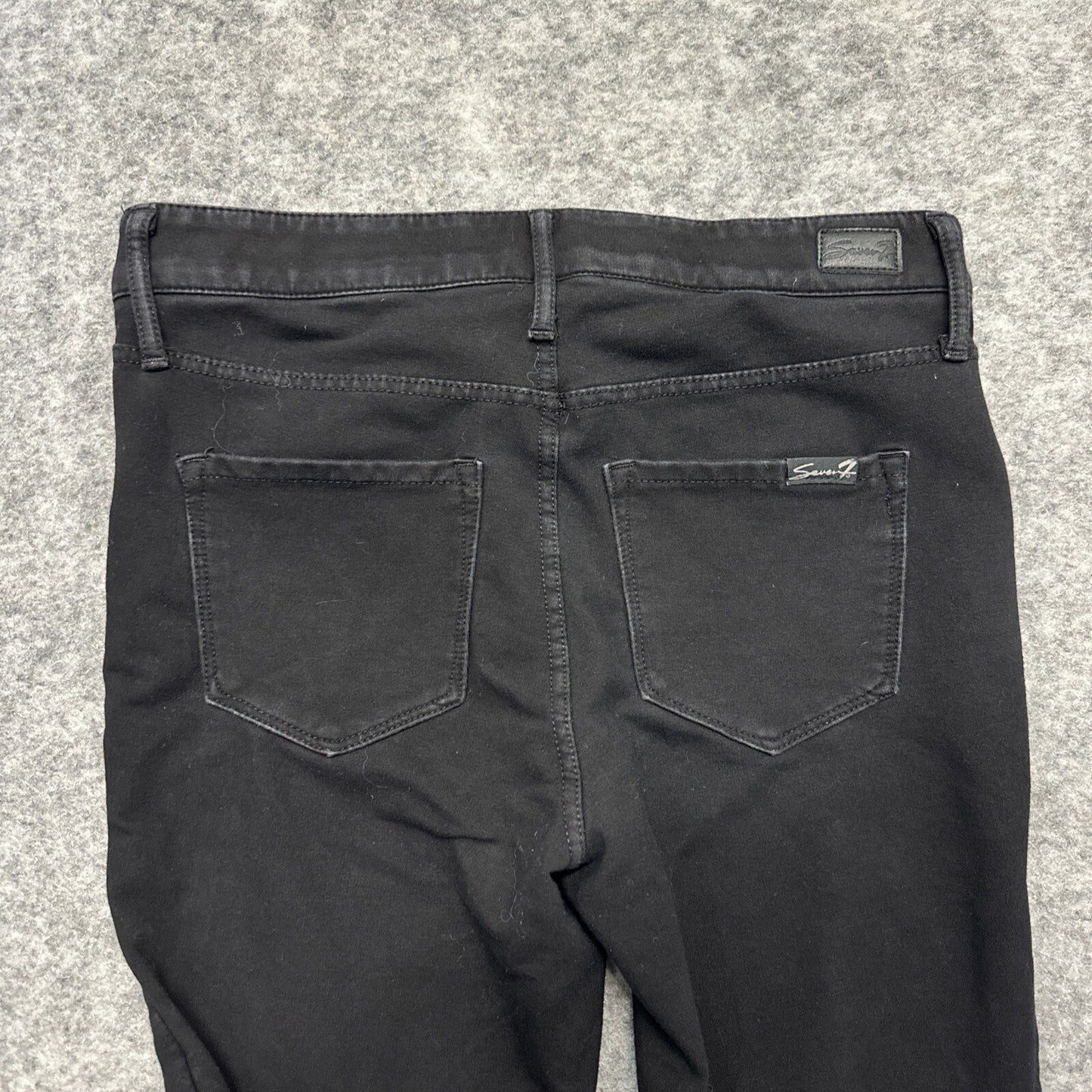 Seven 7 Brooks Knit Denim Leggings Women's Size 4 Black Stretch Denim Pants