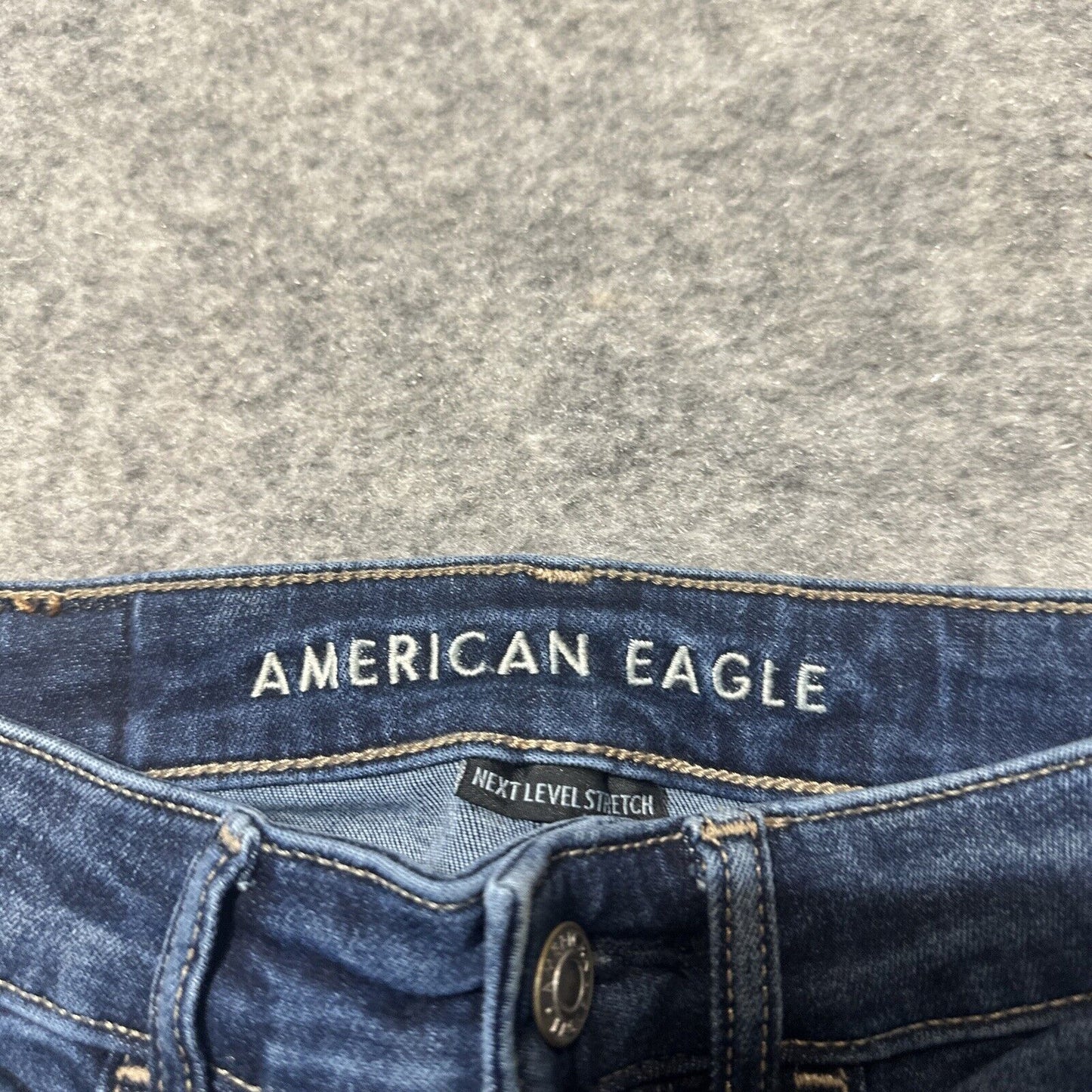 American Eagle Next Level Stretch Women's Hi Rise Jegging Size 00 Blue Dark