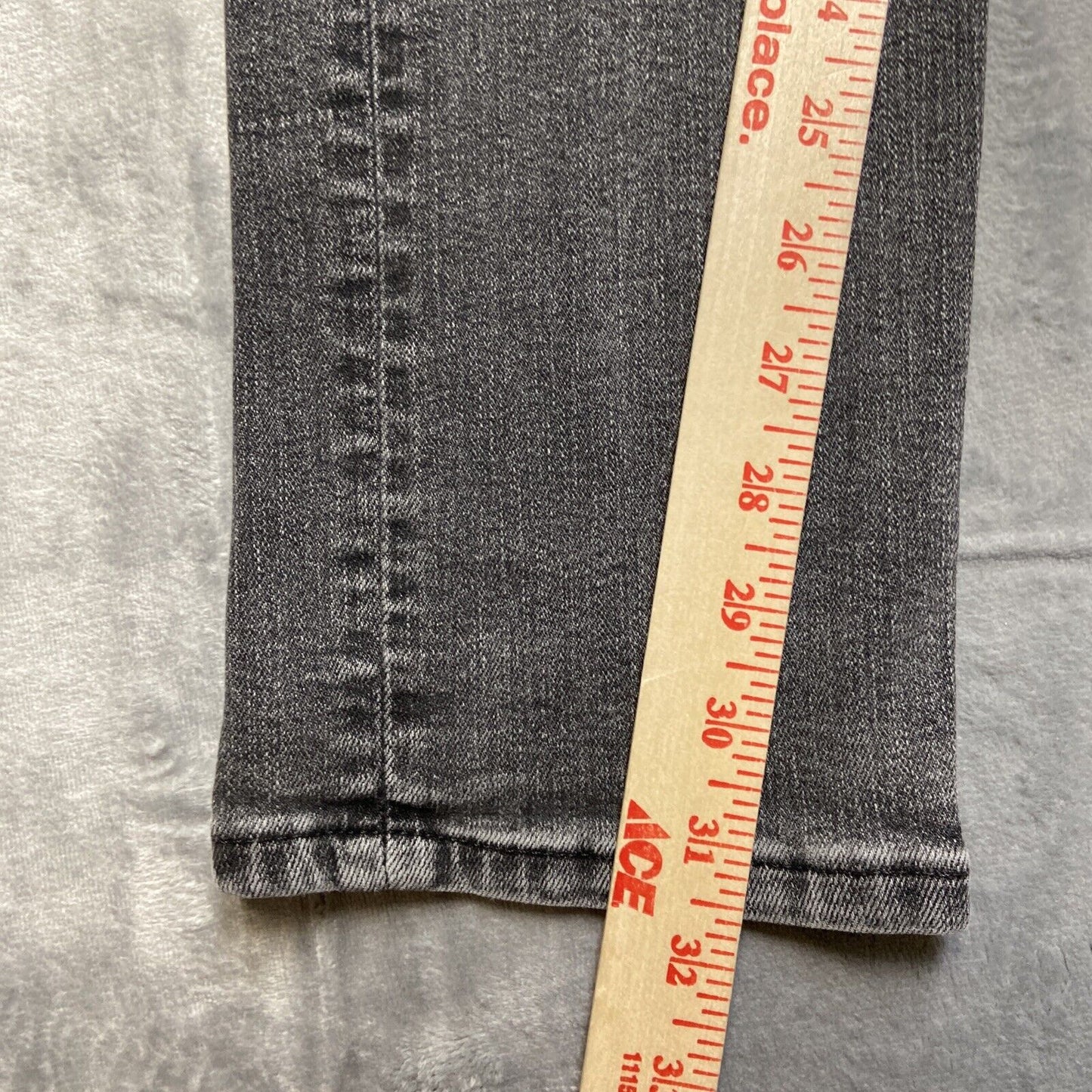American Eagle Airflex Distressed Slim Straight Jeans Mens 30x34 Gray Denim