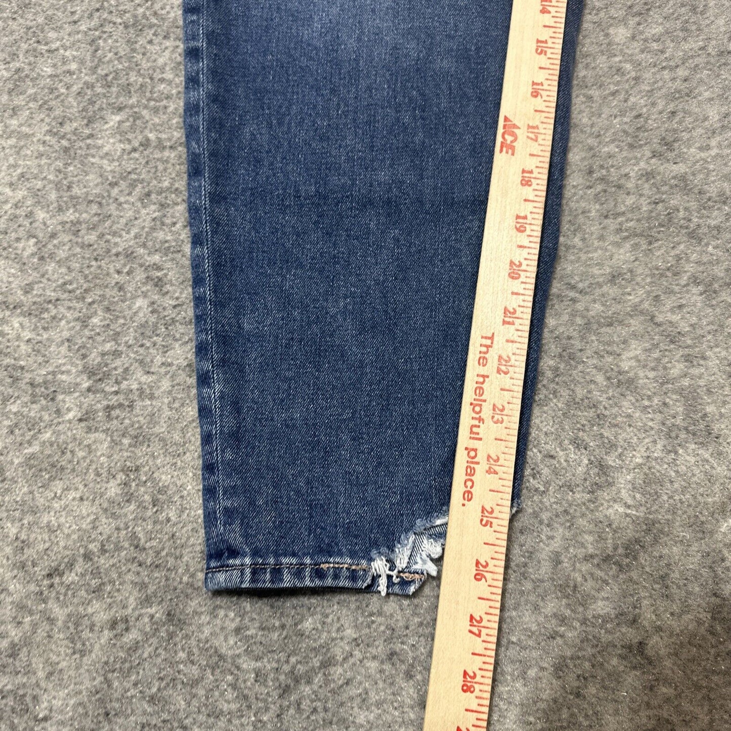 American Eagle Relaxed Mom Women's Distressed Jeans Size 4 R Blue Medium Denim