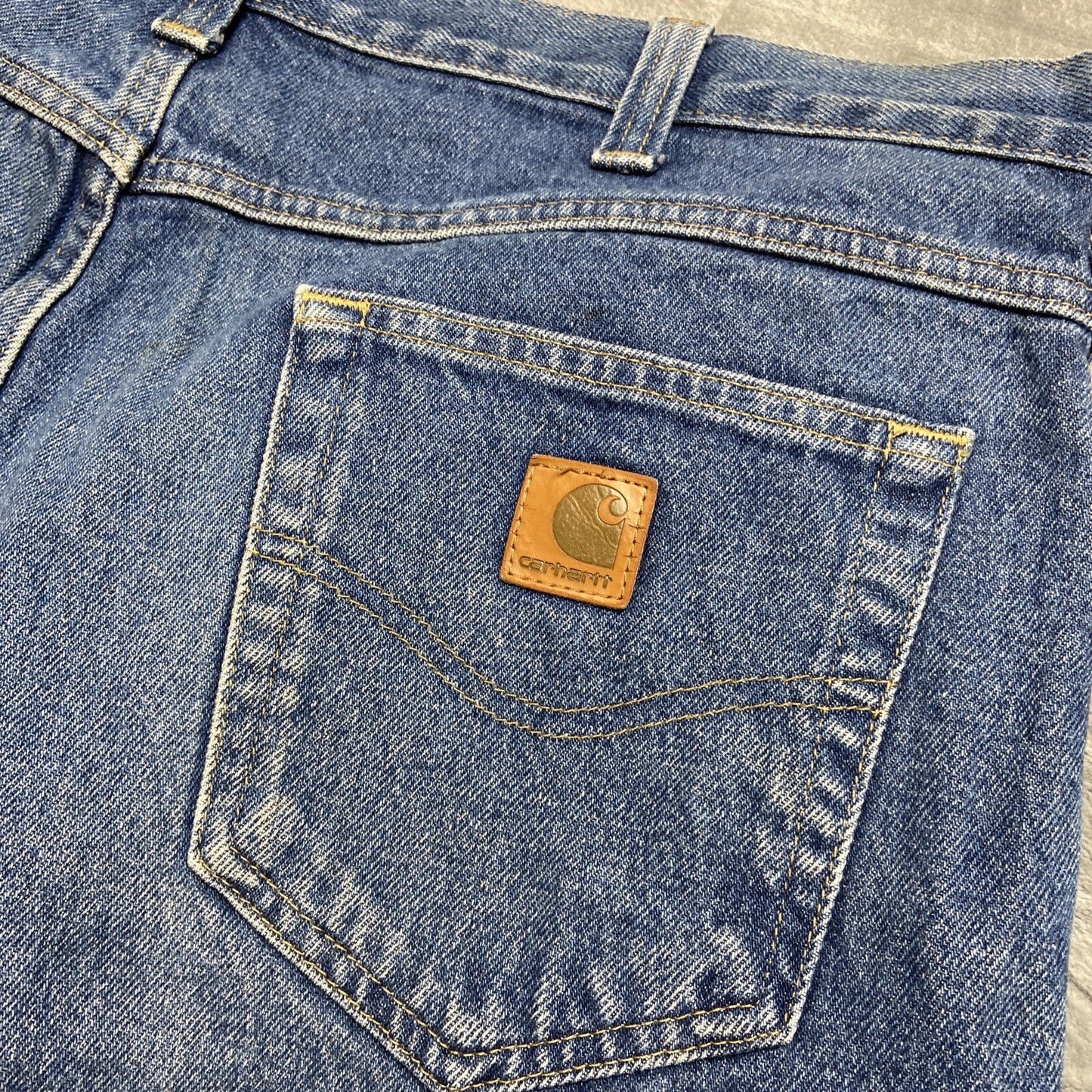 Lot of 2 Carhartt Relaxed Fit Work Jeans Men's 38x30 Blue Grade A/B Wholesale