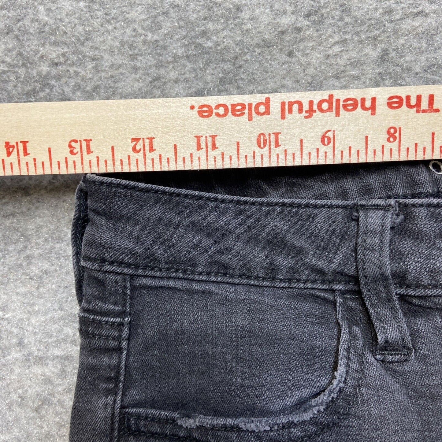 American Eagle Super Stretch Distressed Super High Rise Jegging Women’s 6 Black