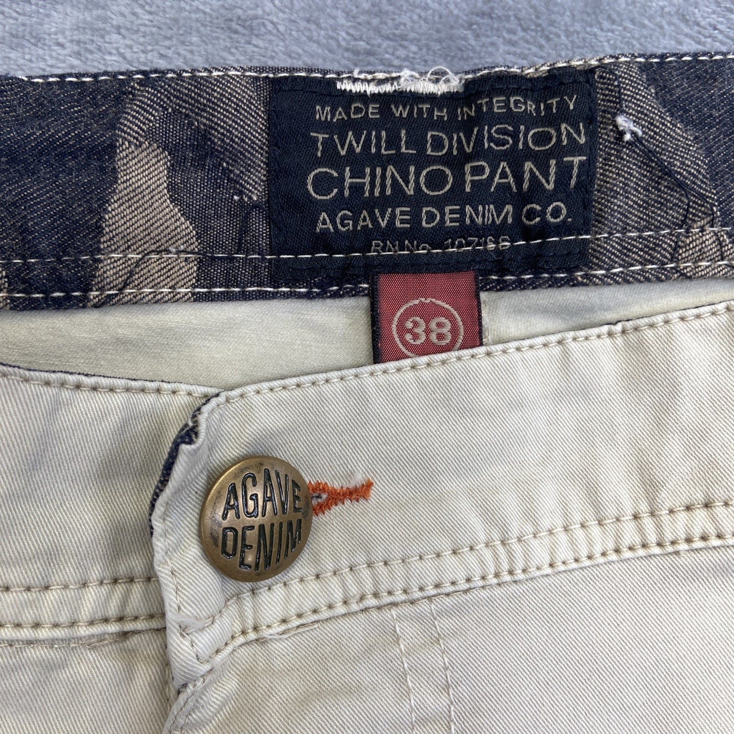 Agave Slouchy Taper Cargo Pants Men's Size 38 Twill Beige