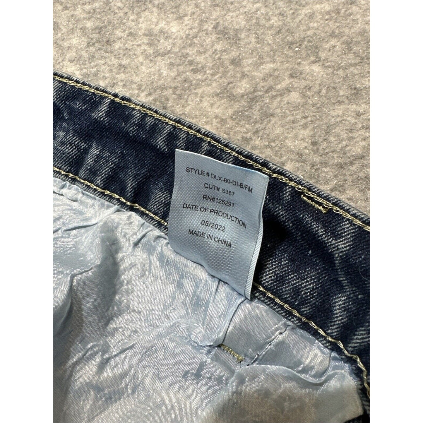 New Level 1 Denim Men's Slim Straight Jeans Sz 40x32 Blue Hip Streetwear Grunge