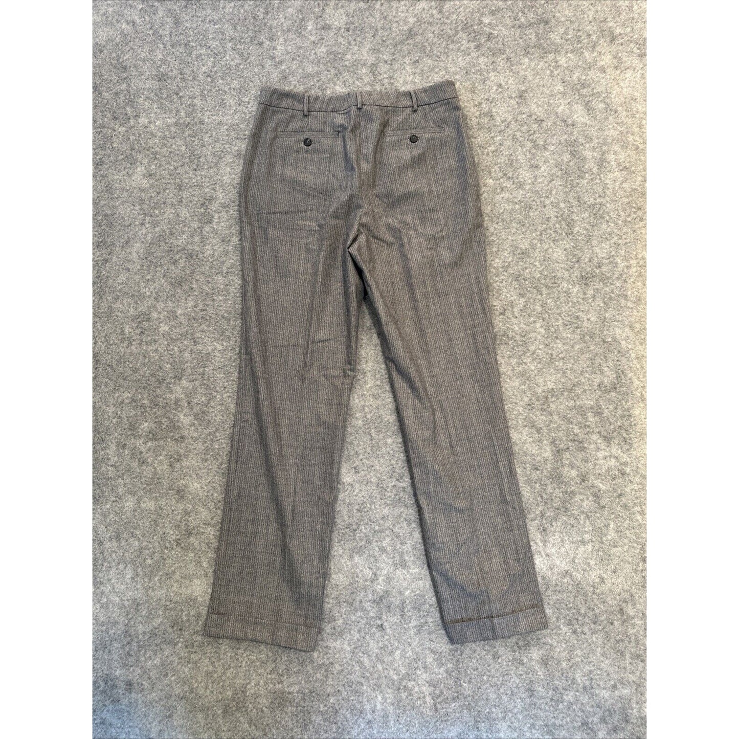 Piazza Sempione Women's Cuffed Straight Dress Pants Size 12 Gray Pants