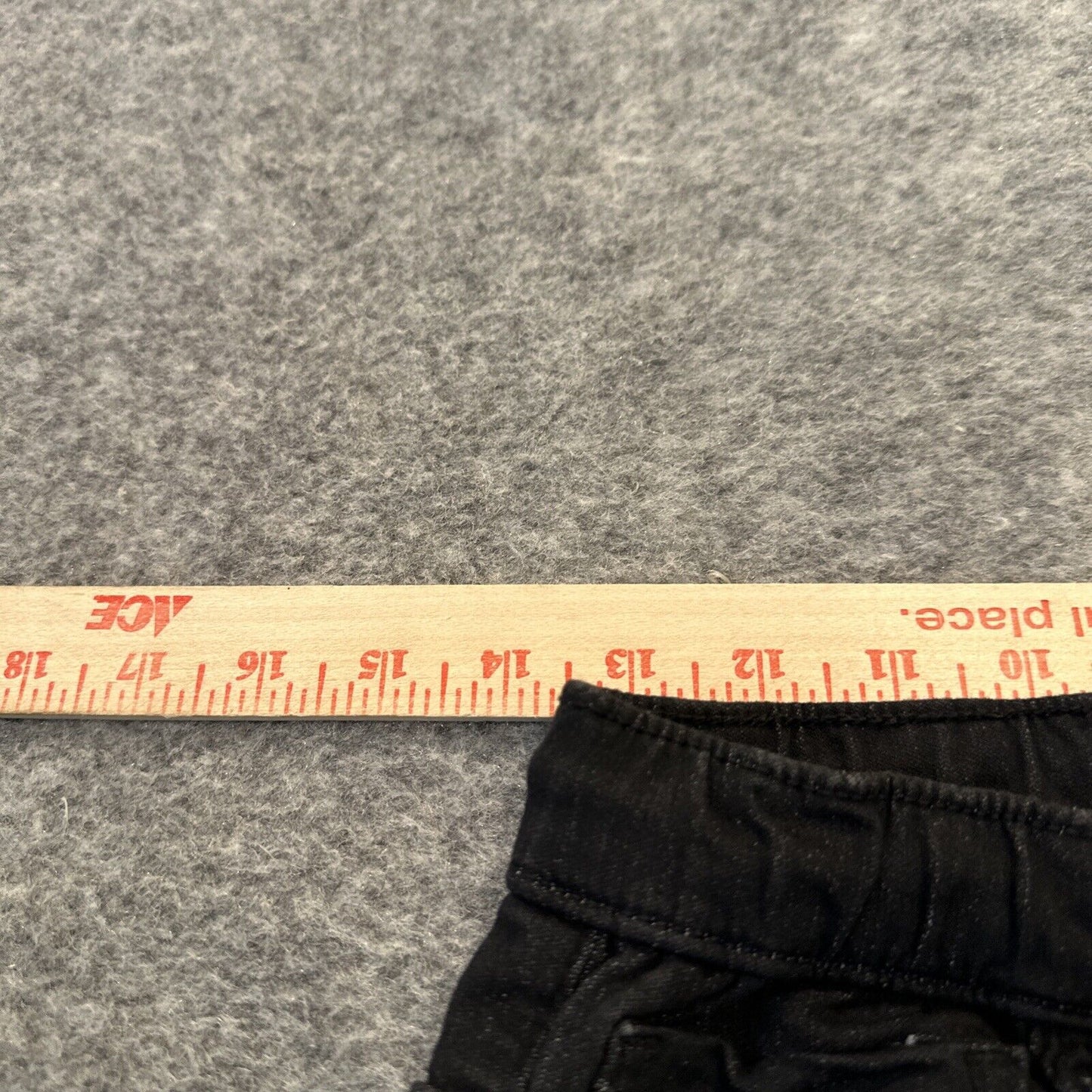 Steve's Jeans Boys Skinny Drawstring Jogger Size 16 Black Dark Wash Denim