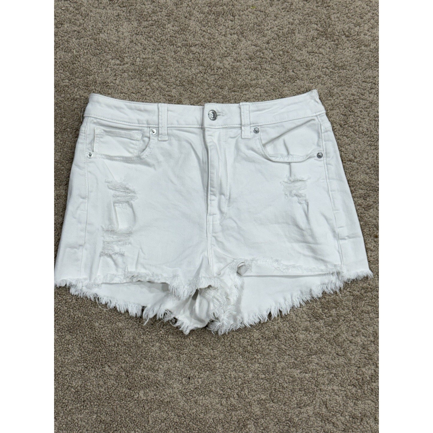 American Eagle Mom Short White Cutoff Size 8