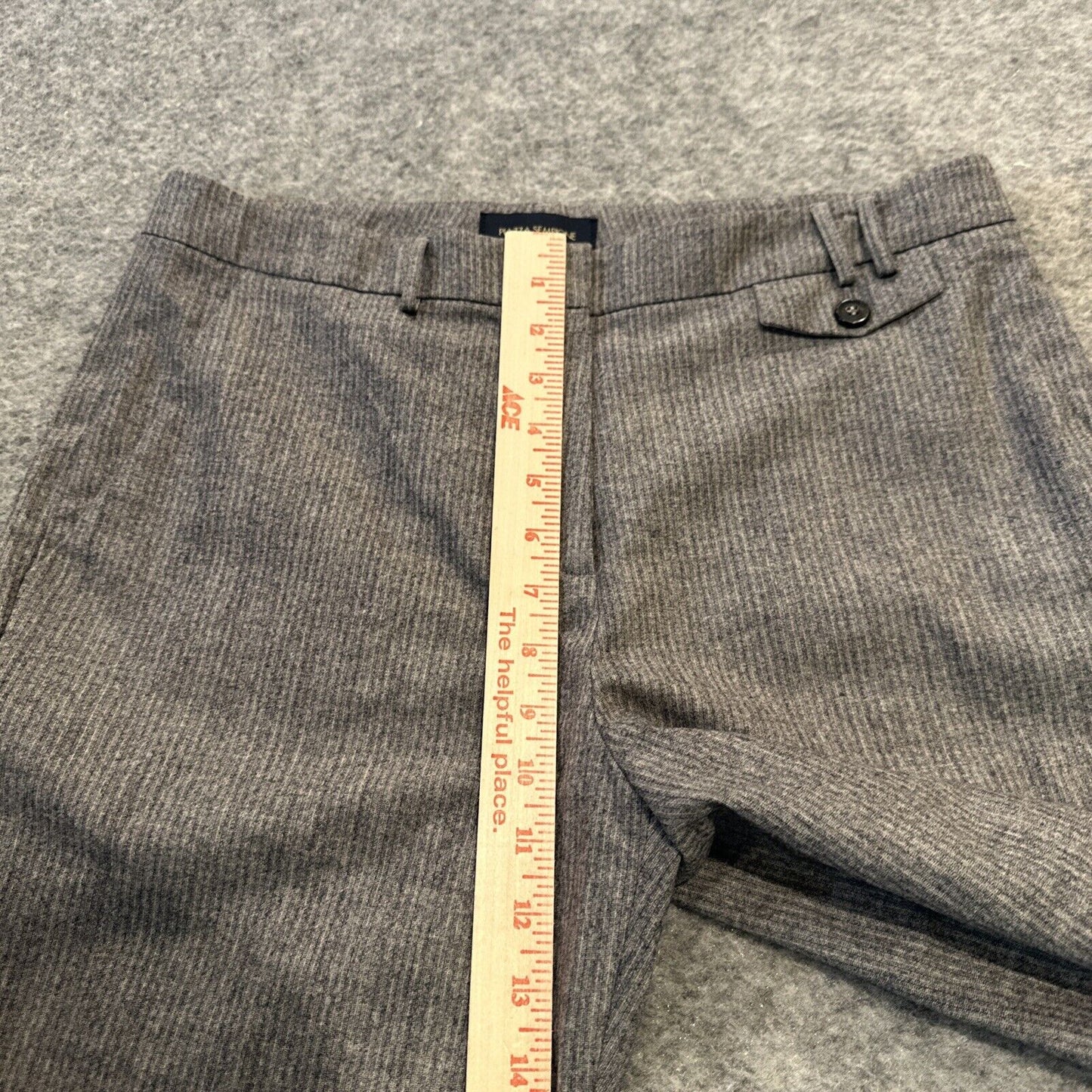 Piazza Sempione Women's Cuffed Straight Dress Pants Size 12 Gray Pants