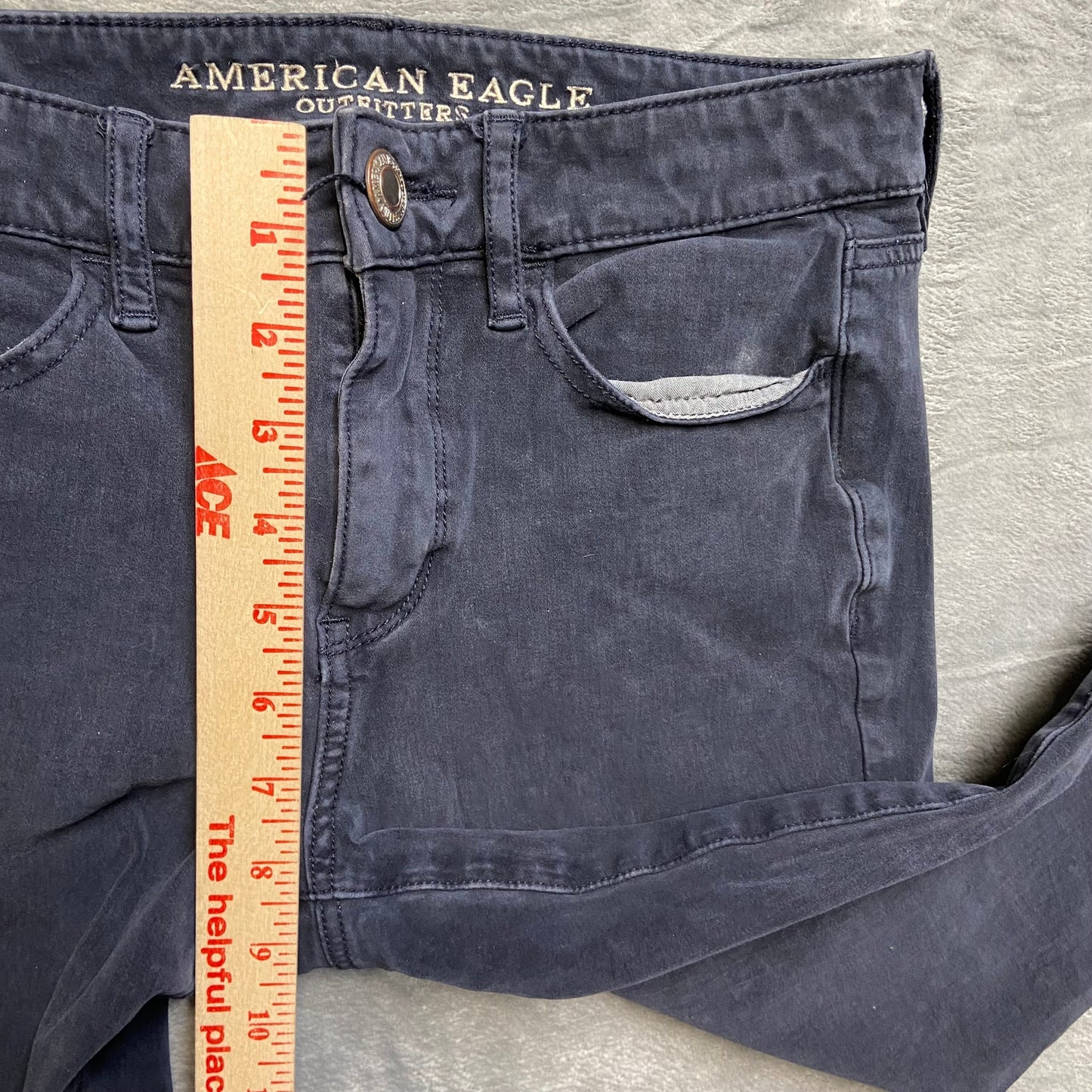 American Eagle Super Stretch X Hi Rise Jegging Women's Size 2 Short Dark Blue