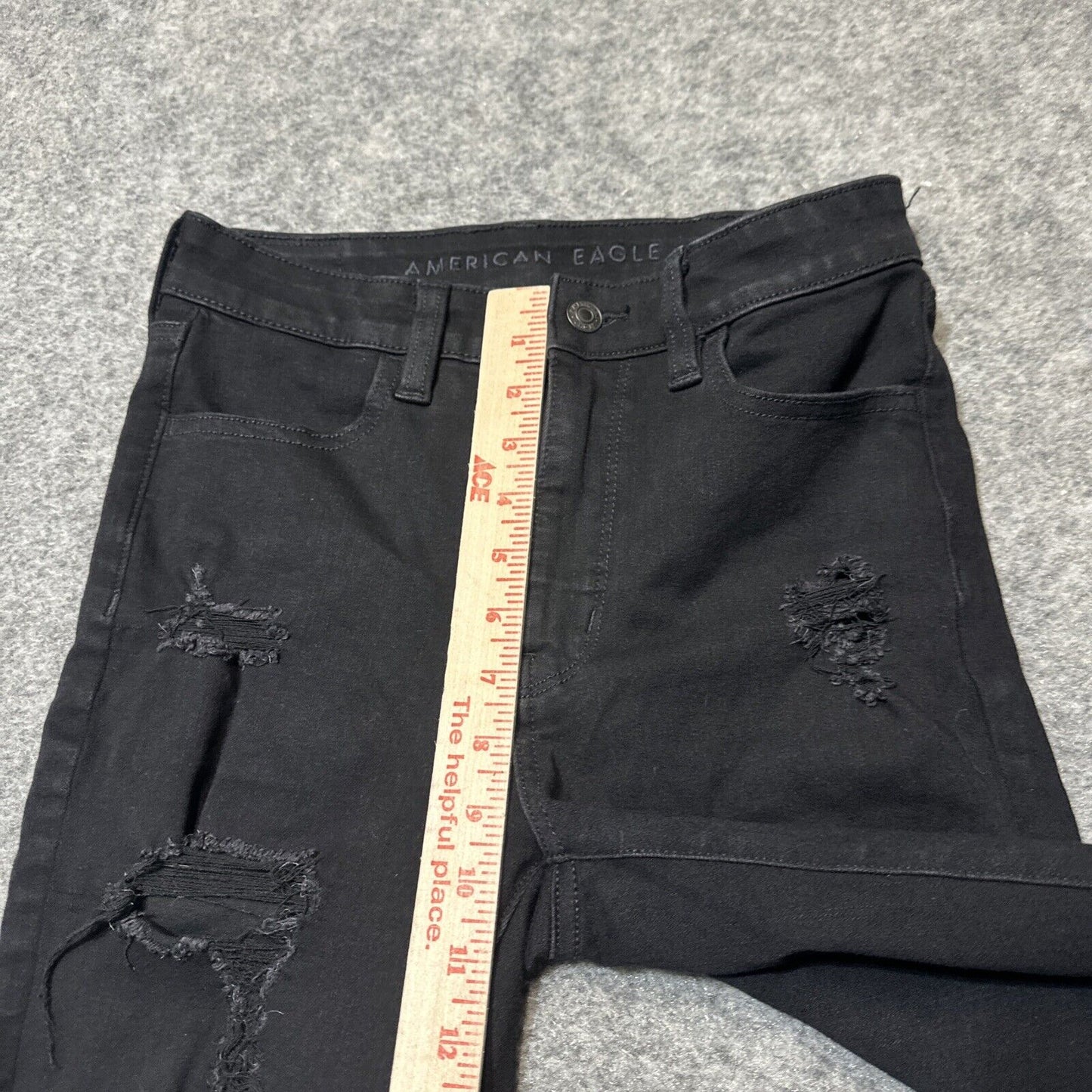 American Eagle The Dream Jean Super Hi Rise Jegging Distressed Jeans Womens 2R
