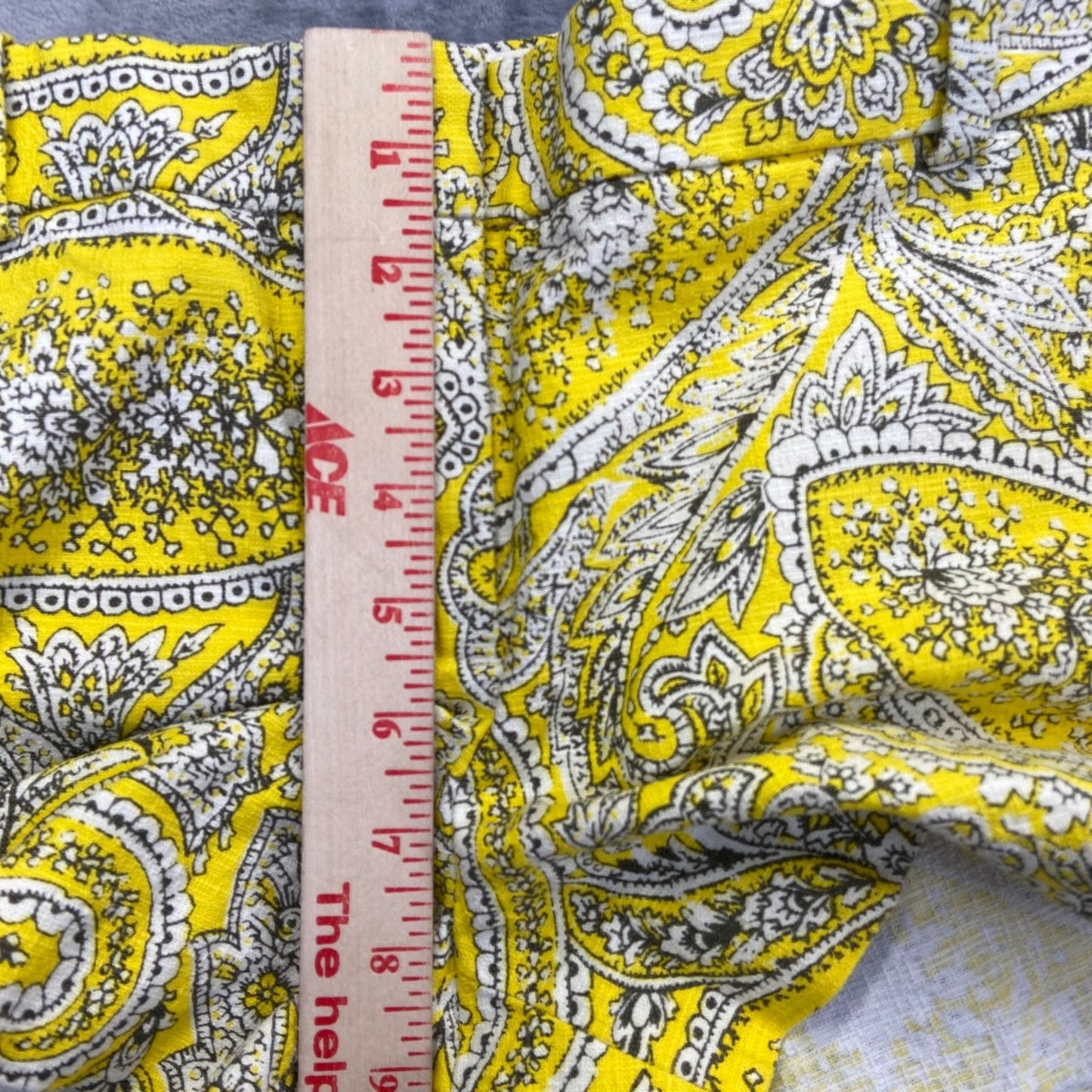 J.Crew Women's Paisley Shorts Size 6 Yellow Floral Shorts Summer