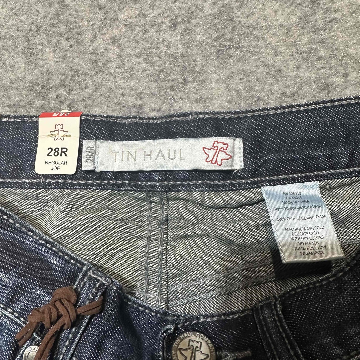 New Tin Haul Men's Regular Joe Fit Jeans Size 28 R Blue Dark Wash Denim
