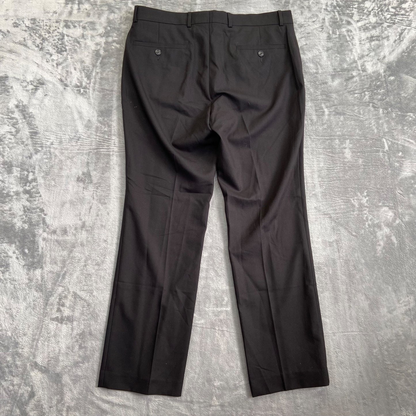 Billy London Men's Dress Pants 34x30 Black Polyester Rayon
