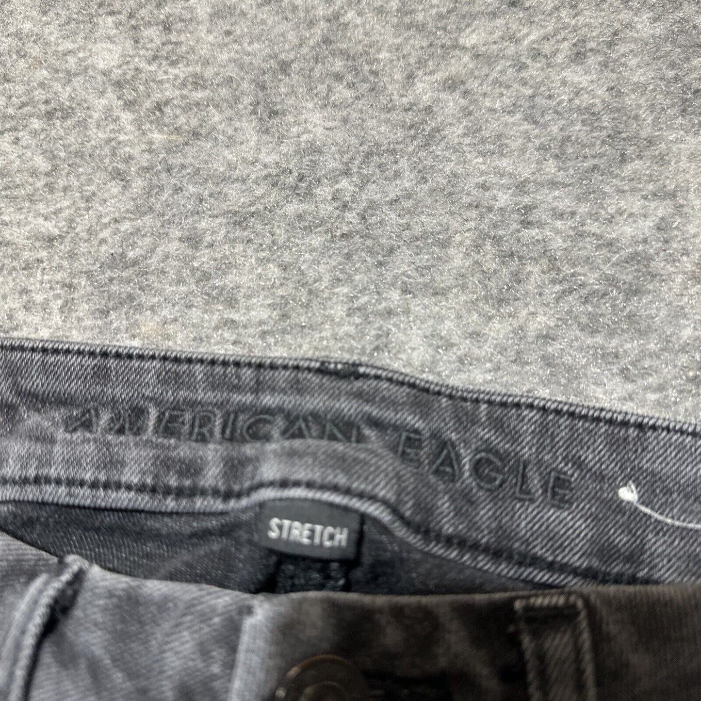 American Eagle Stretch Women's Curvy Mom Jeans Size 00 Black Dark Wash Denim