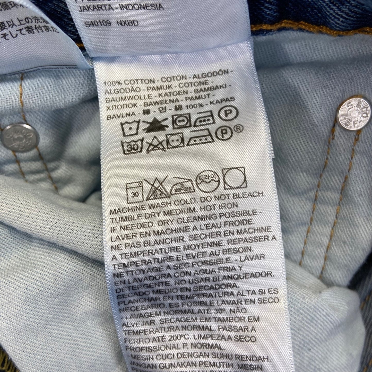 Levi's 550 Relaxed Fit Men's Jeans 38x34 Blue Denim Cotton Casual