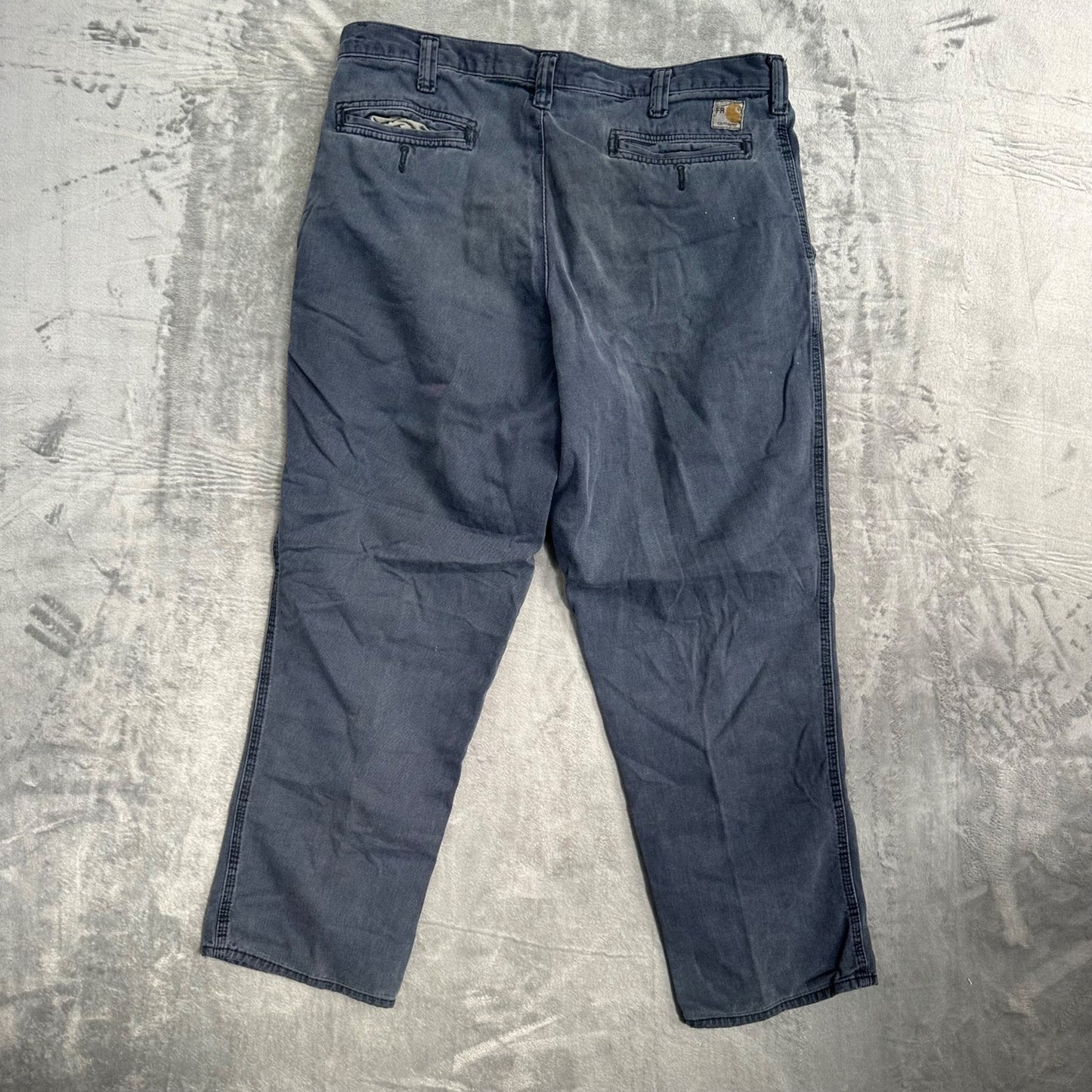 Carhartt FR Men's Straight Pants 36x30 Dark Blue Work Pants Flame Resistant