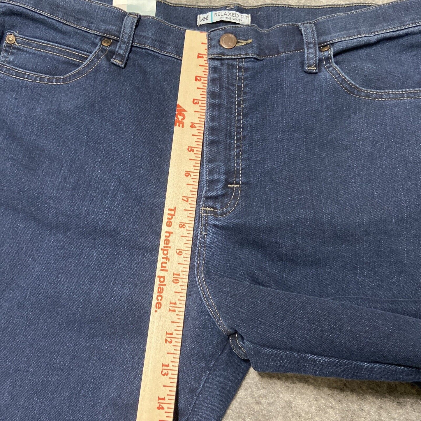 New Lee Relaxed Fit At The Waist Straight Leg Jeans Women's 18S Dark Blue Denim