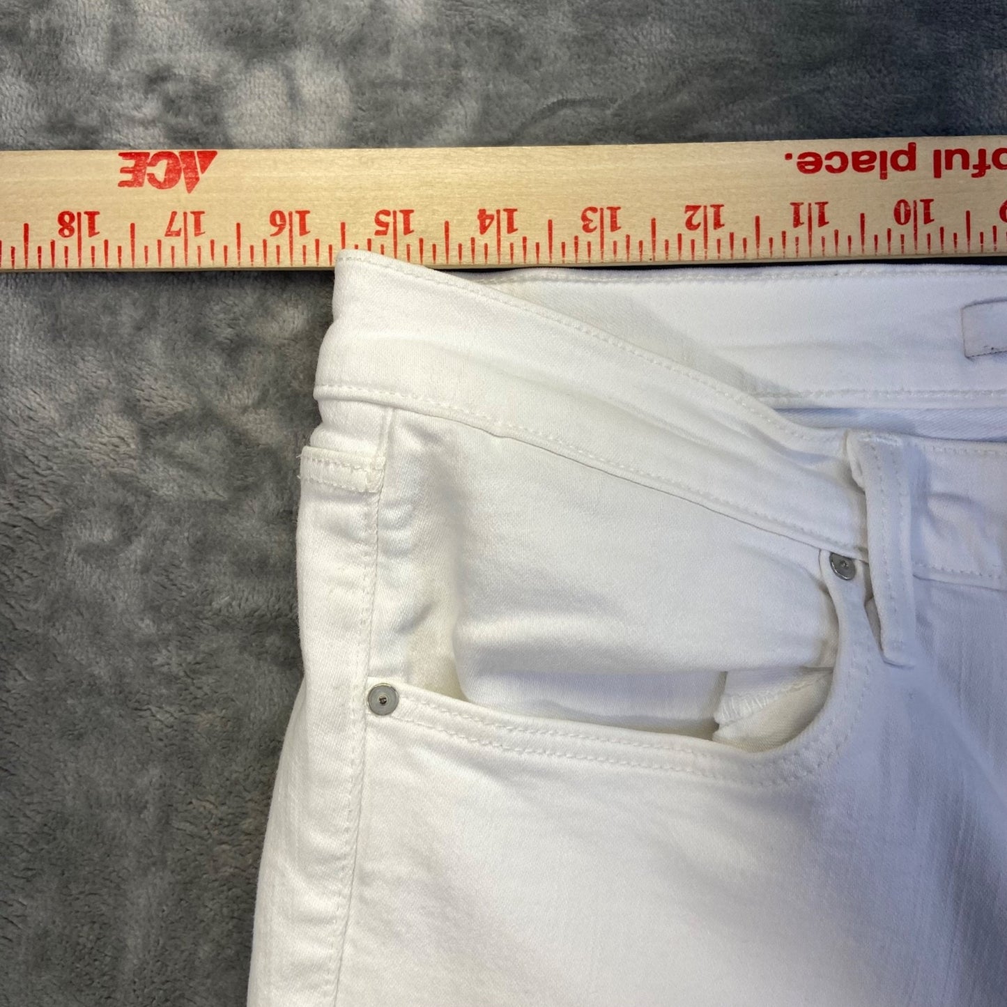 J Brand Women's Maria High Rise Skinny Jeans Size 32 White Denim