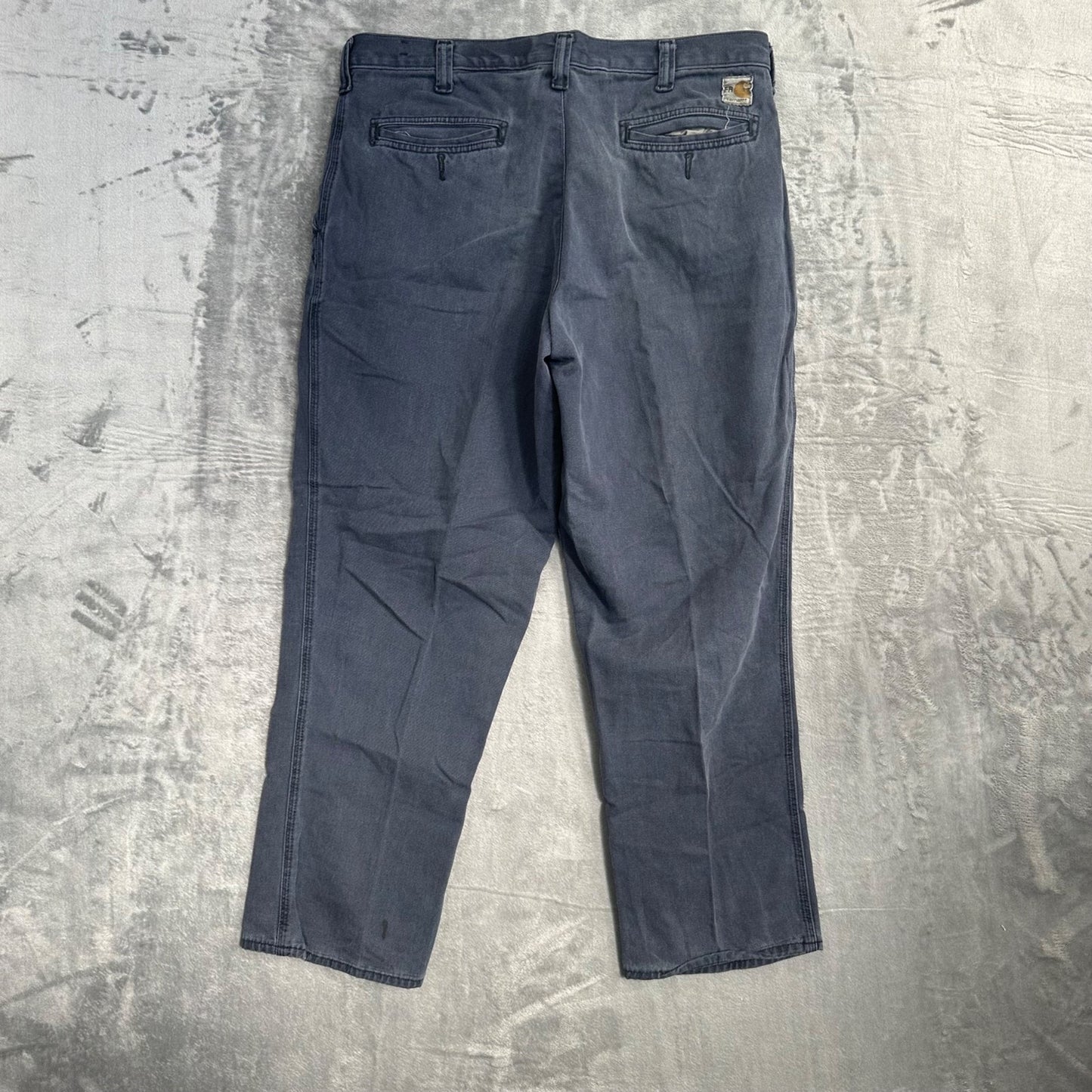 Carhartt FR Men's Straight Pants 36x30 Dark Blue Work Pants Flame Resistant
