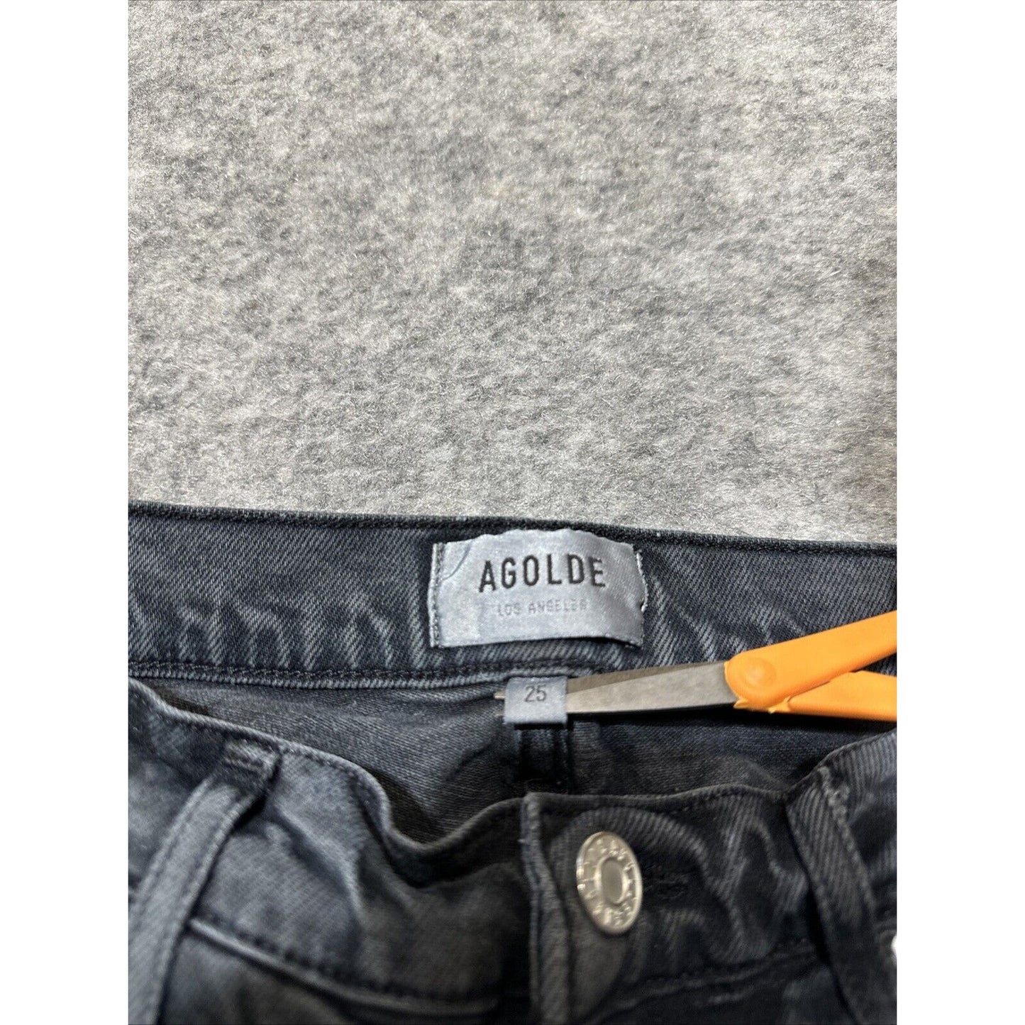 Agolde Women's Skinny Jeans Size 25 Black Dark Wash Denim