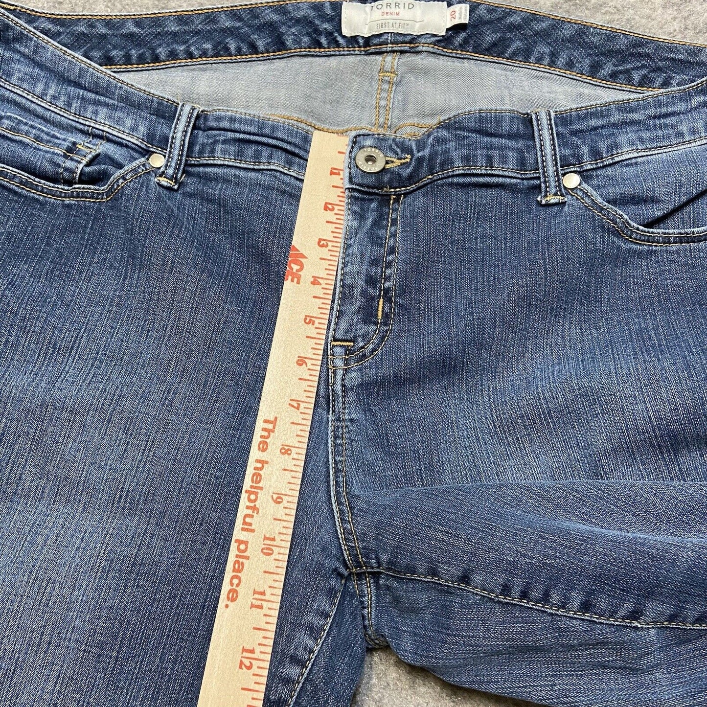 Torrid Denim First At Fit Ankle Jeans Women's Size 20 Blue Denim
