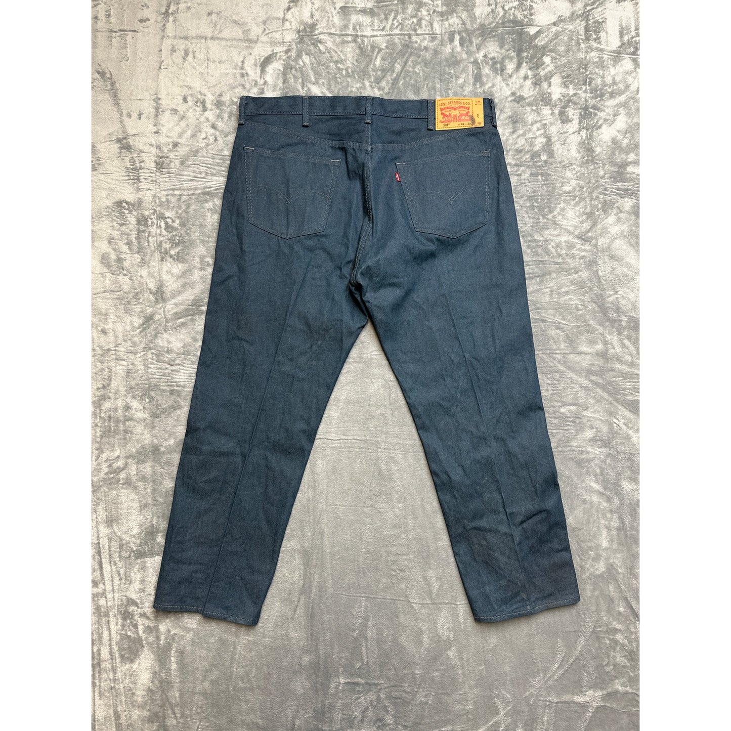 Levi's 501 Made from White Oak Code Denim Straight Jeans Men's Size 42x30 Blue Denim