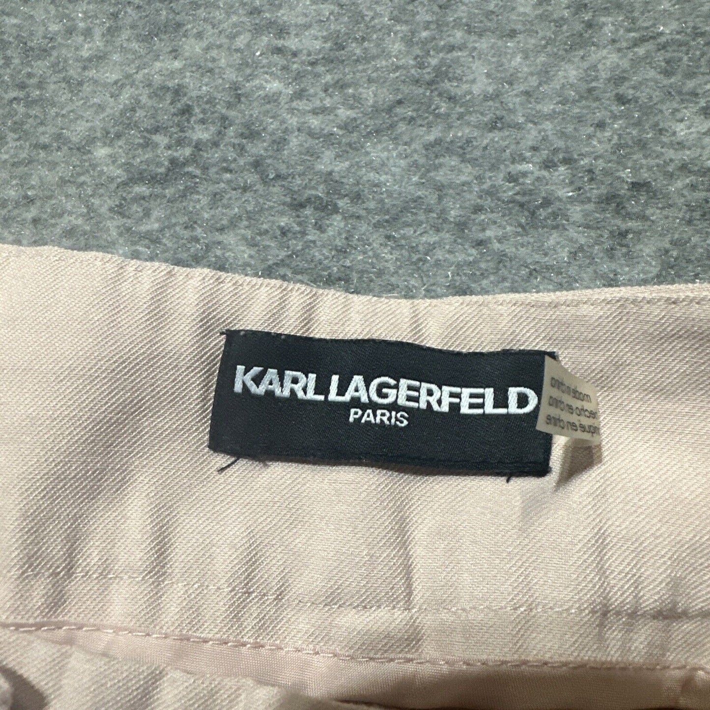 Karl Lagerfeld Women's Belted Jogger Pants Size xx Pink Rayon Pants Beige Light