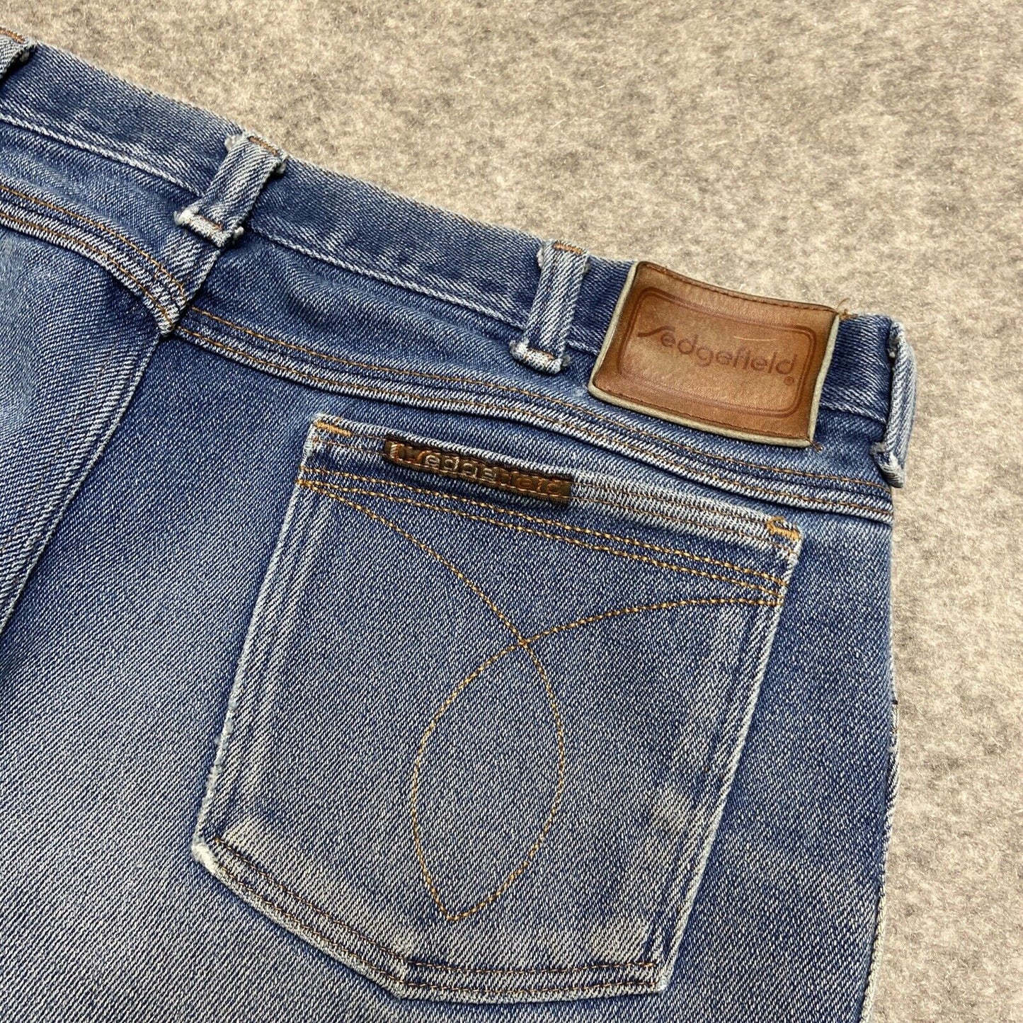 Vintage Sedgefeld Straight Jeans Men's Size 38x32 Blue Denim