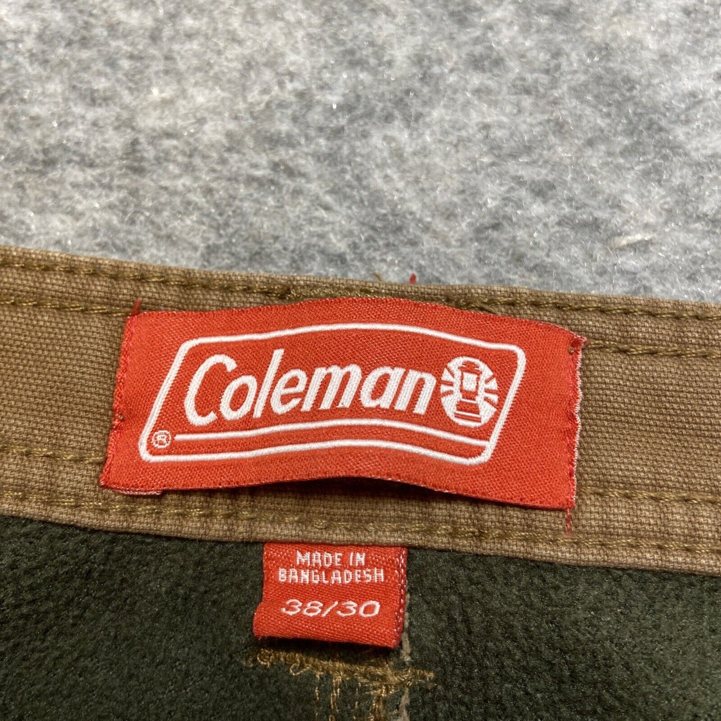 Lot of 2 Coleman Fleece Lined Cargo Pants Men's Size 38x30 Gray Brown Pants