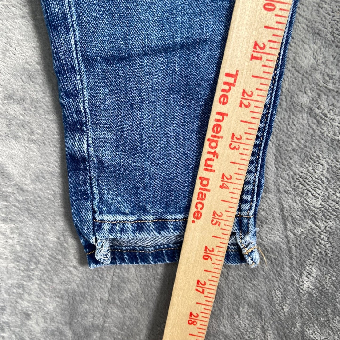 Zara Basic Z1975 Distressed Skinny Jeans Women's Size 36 Blue Denim
