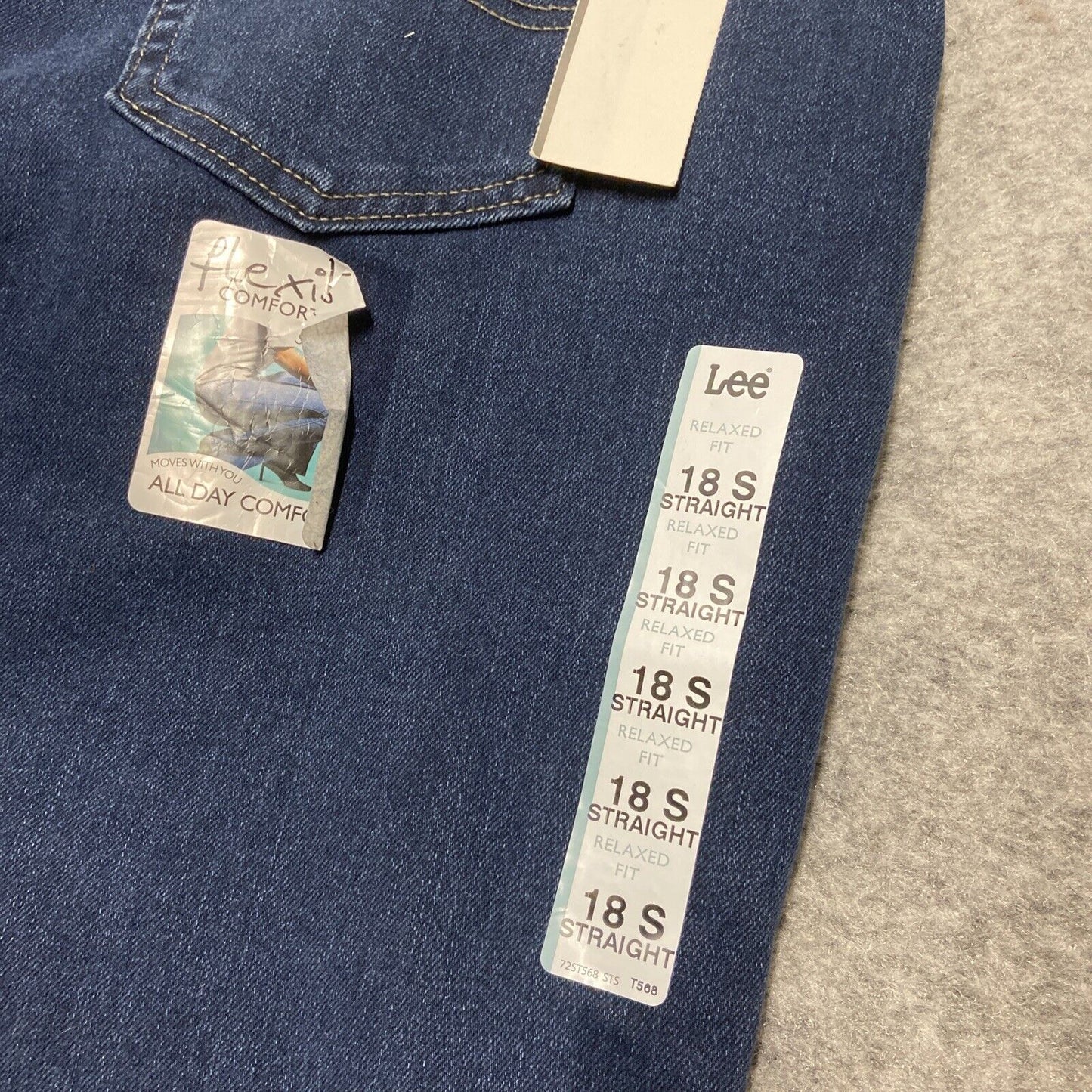 New Lee Relaxed Fit At The Waist Straight Leg Jeans Women's 18S Dark Blue Denim