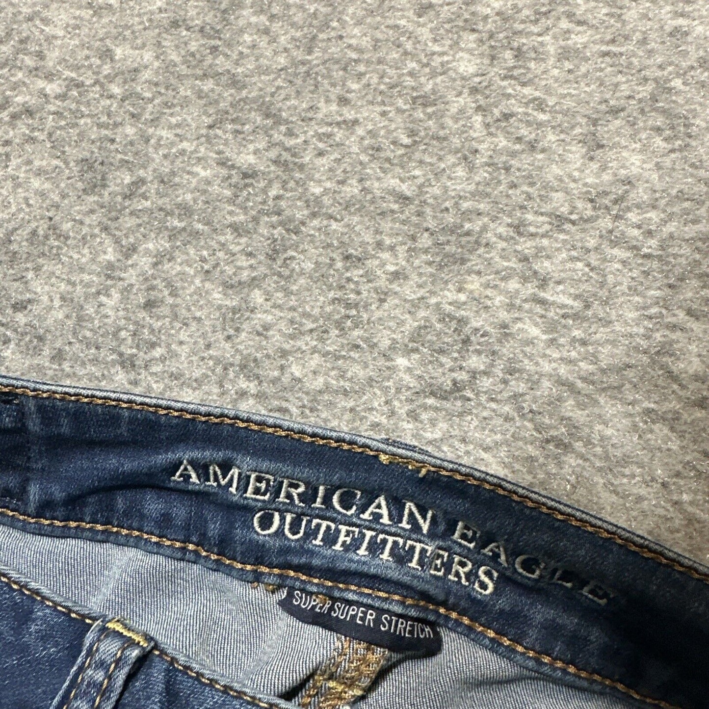 American Eagle Distressed Super Super Stretch Jegging Women's 2R Dark Blue Denim